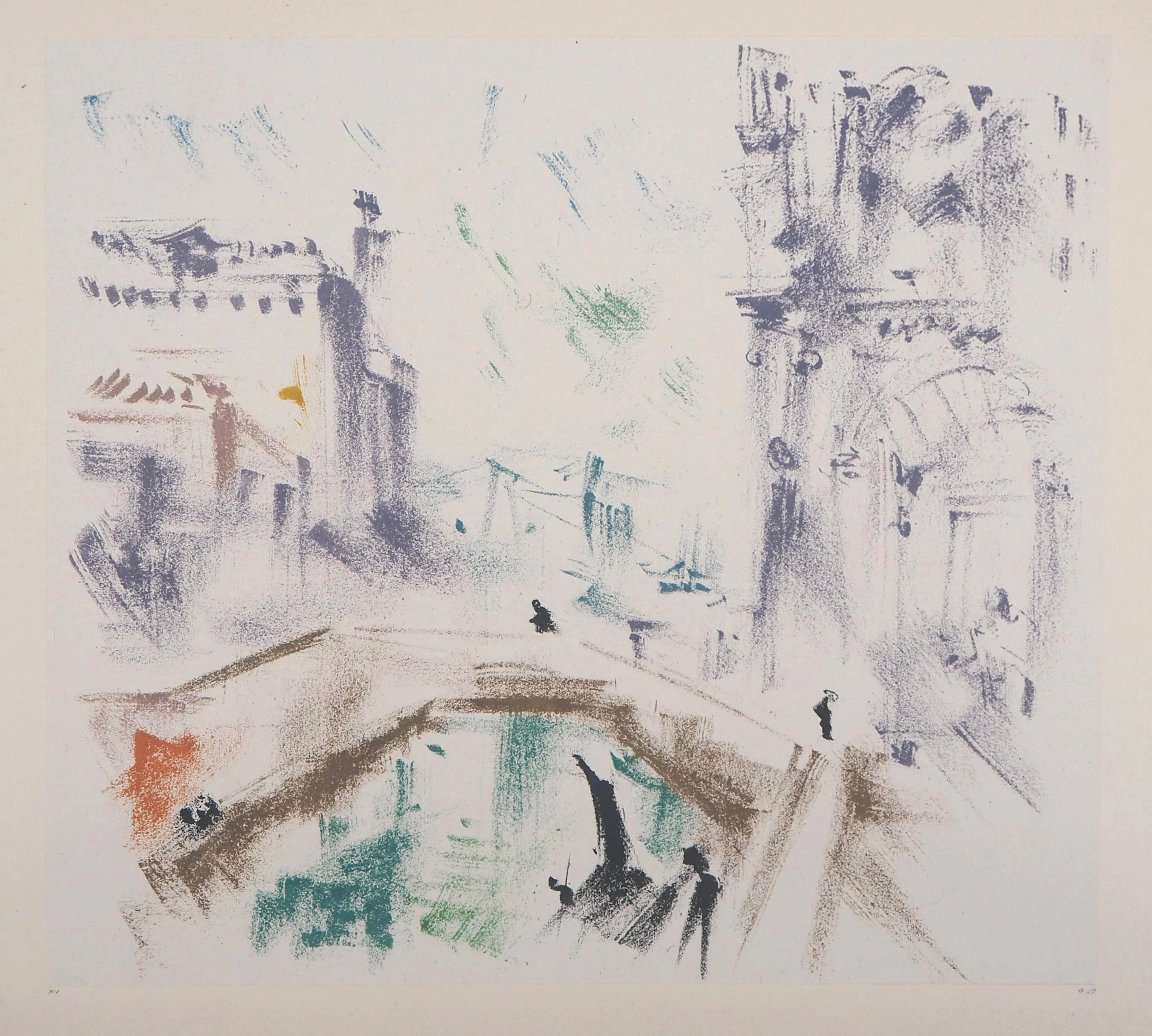 André MASSON : Un matin à Venise - Lithographie originale signée