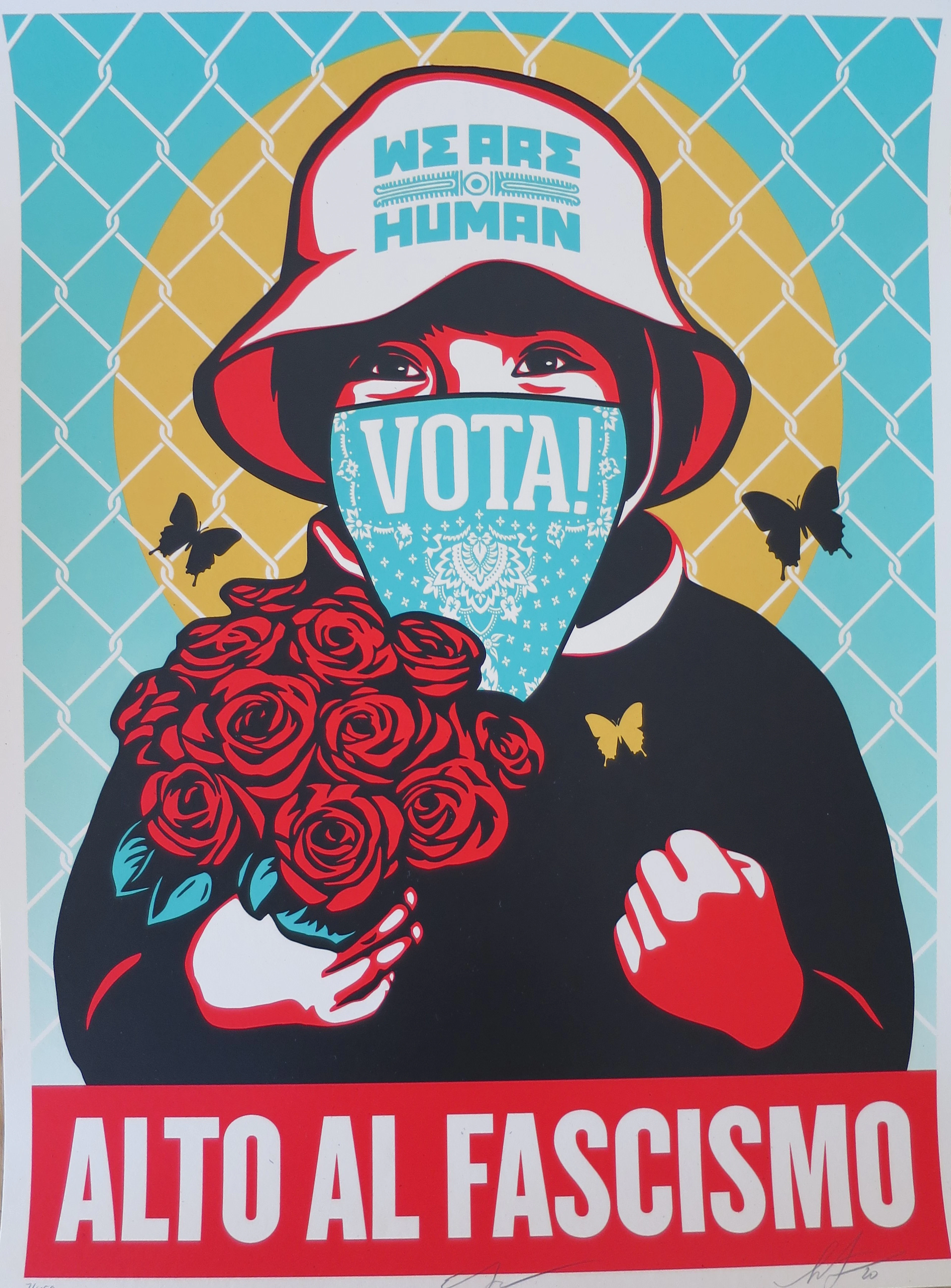 Shepard FAIREY (Obey) - Alto Al Fascism, 2020 - Sérigraphie signée et numérotée