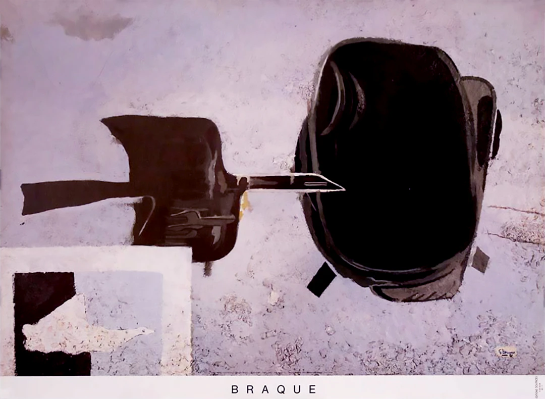 Georges Braque, À tire d’aile, affiche originale, 1990
