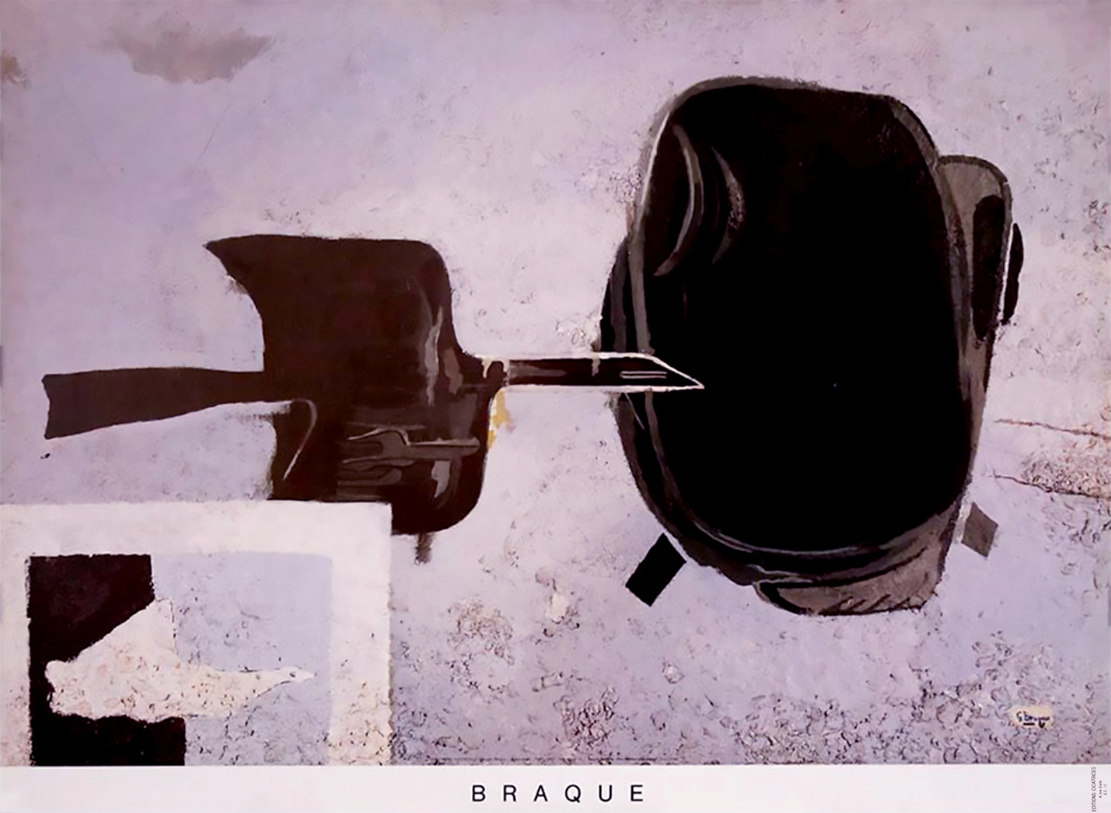 Georges Braque, À tire d’aile, affiche originale, 1990