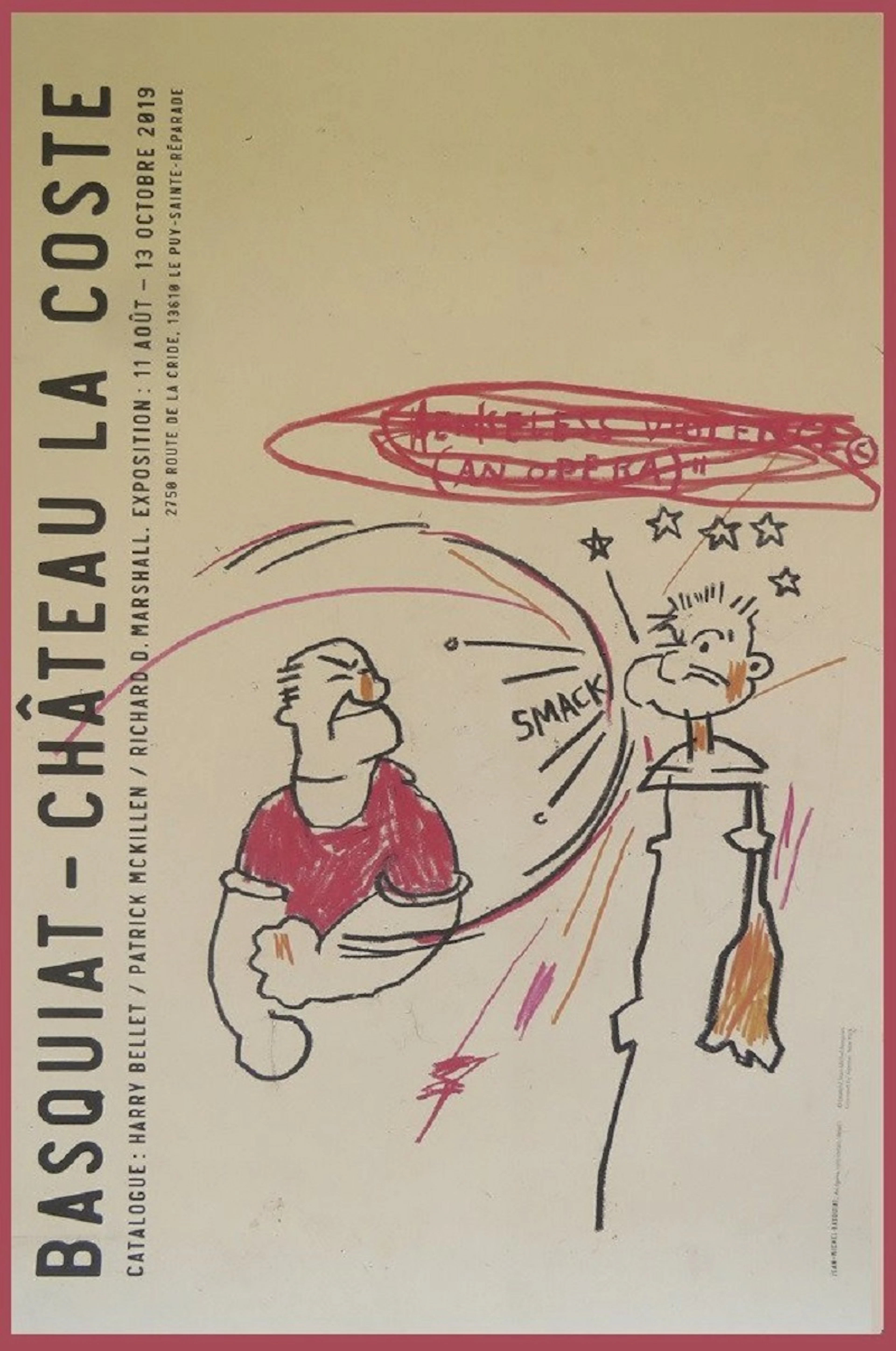 Jean-Michel BASQUIAT - Affiche originale d’exposition - Chateau Lacoste - 2019