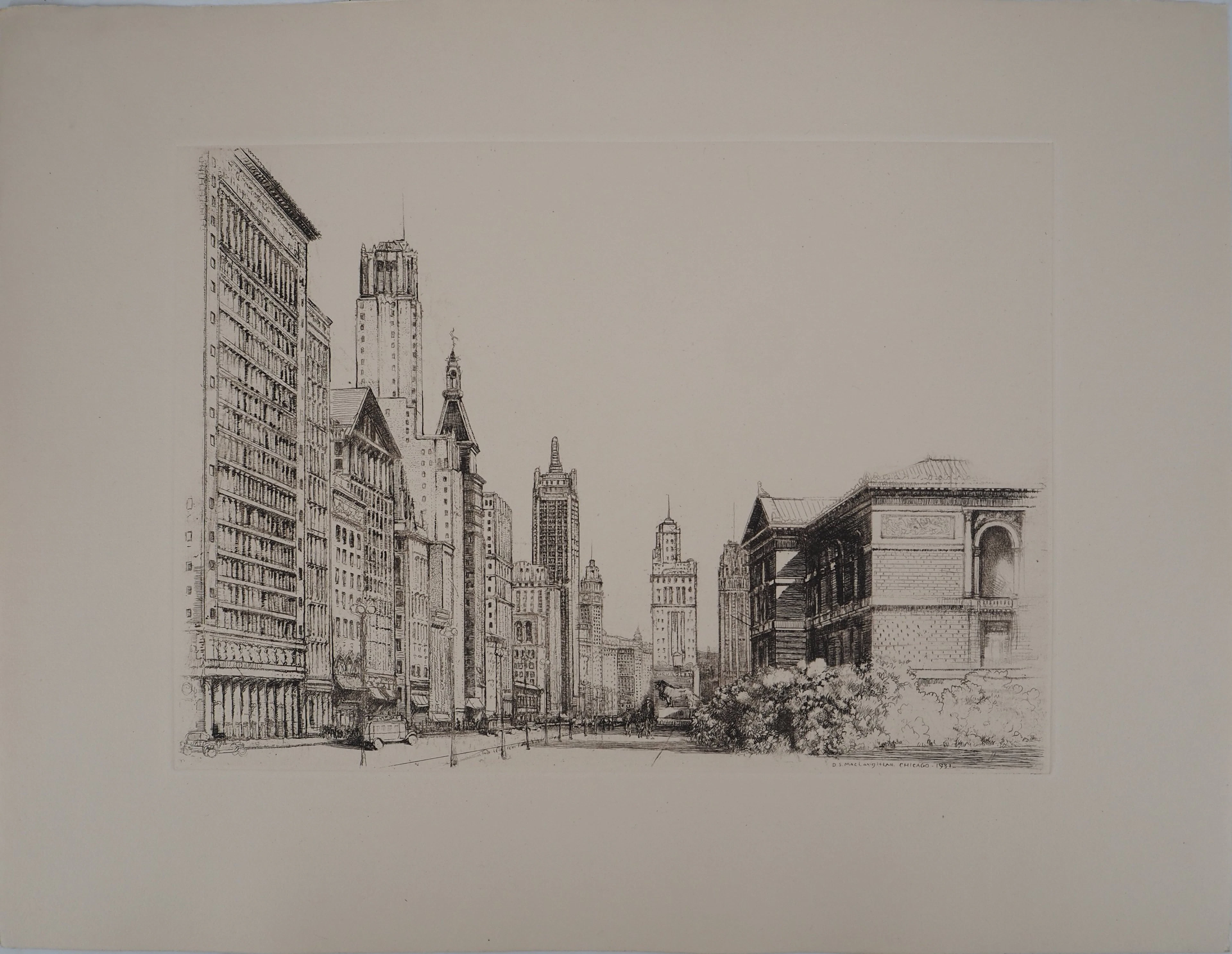 Donald Shaw MacLaughlan - Chicago : Michigan Avenue n°1, c. 1931 -