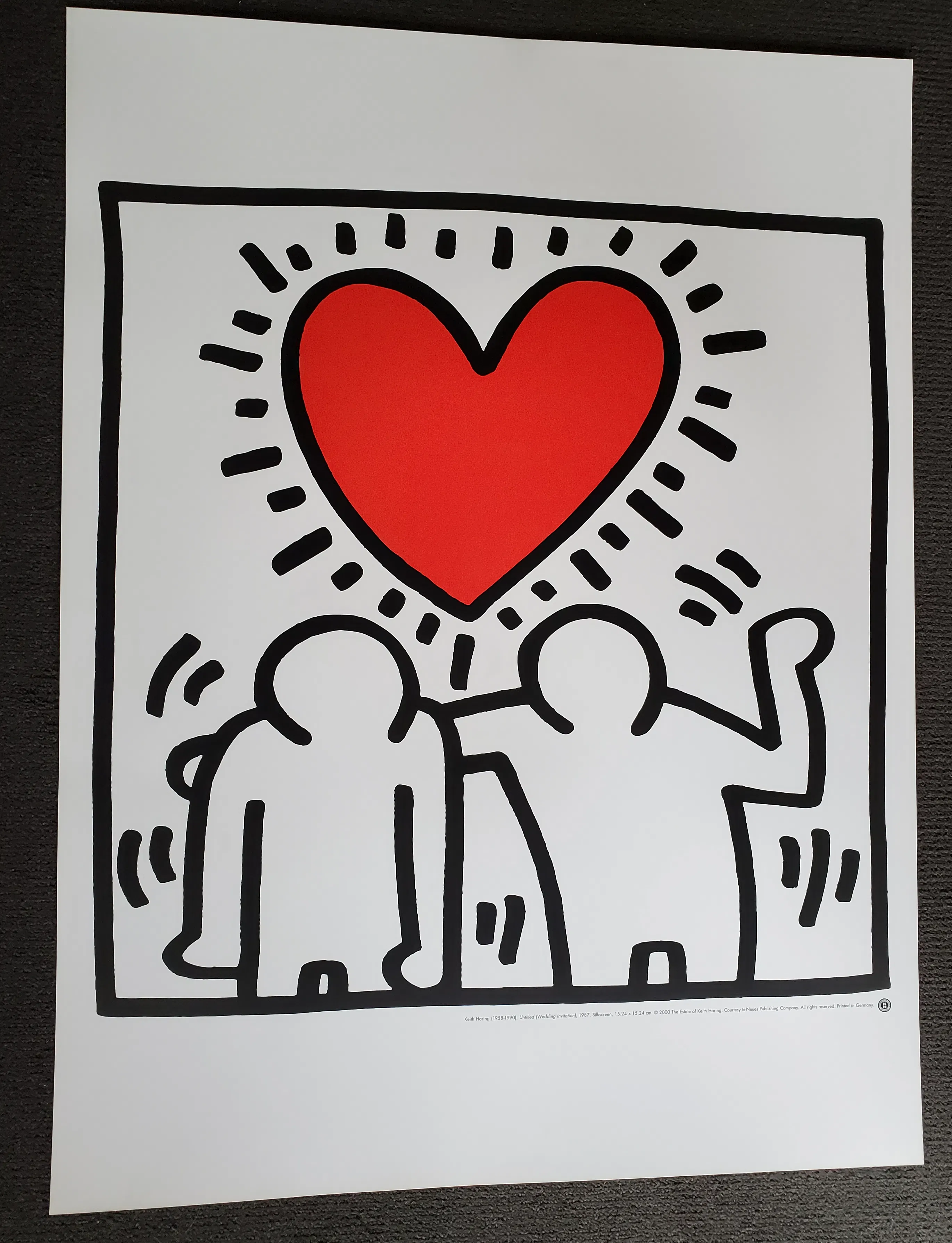 Keith HARING (d’après) - Invitation de Mariage - Sérigraphie