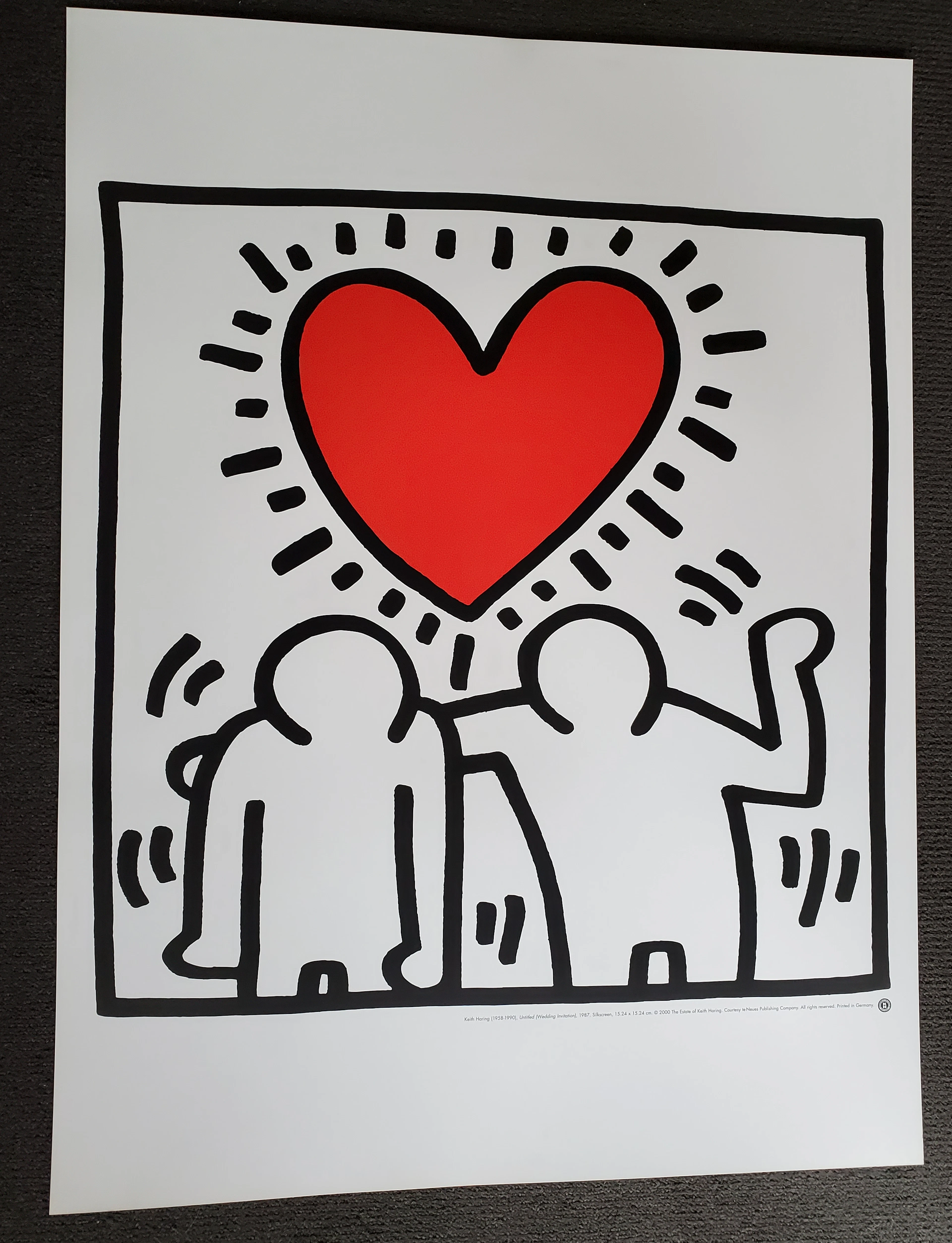 Keith HARING (d’après) - Invitation de Mariage - Sérigraphie