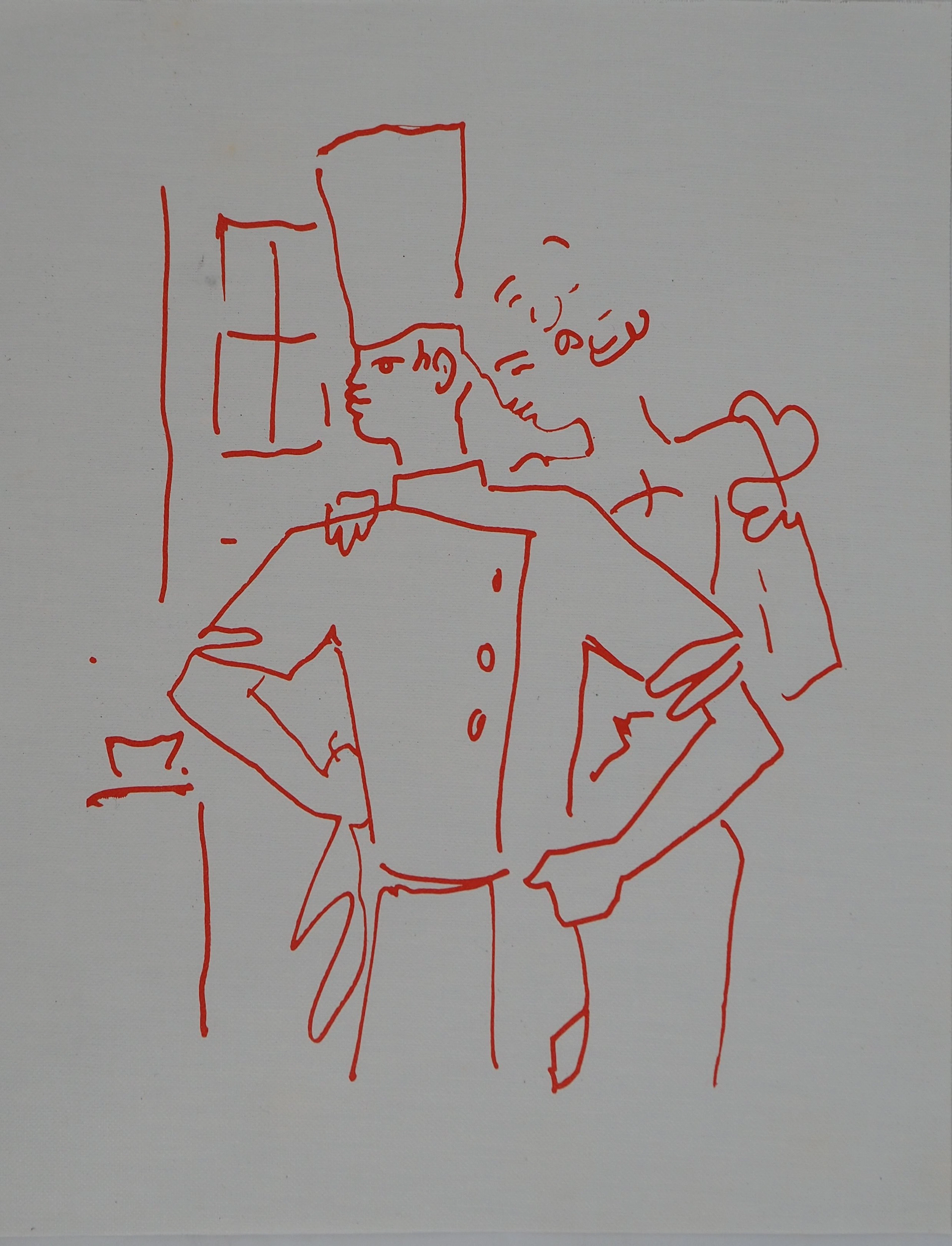 Jean COCTEAU : La fiancée du cuisinier, Lithographie originale signée