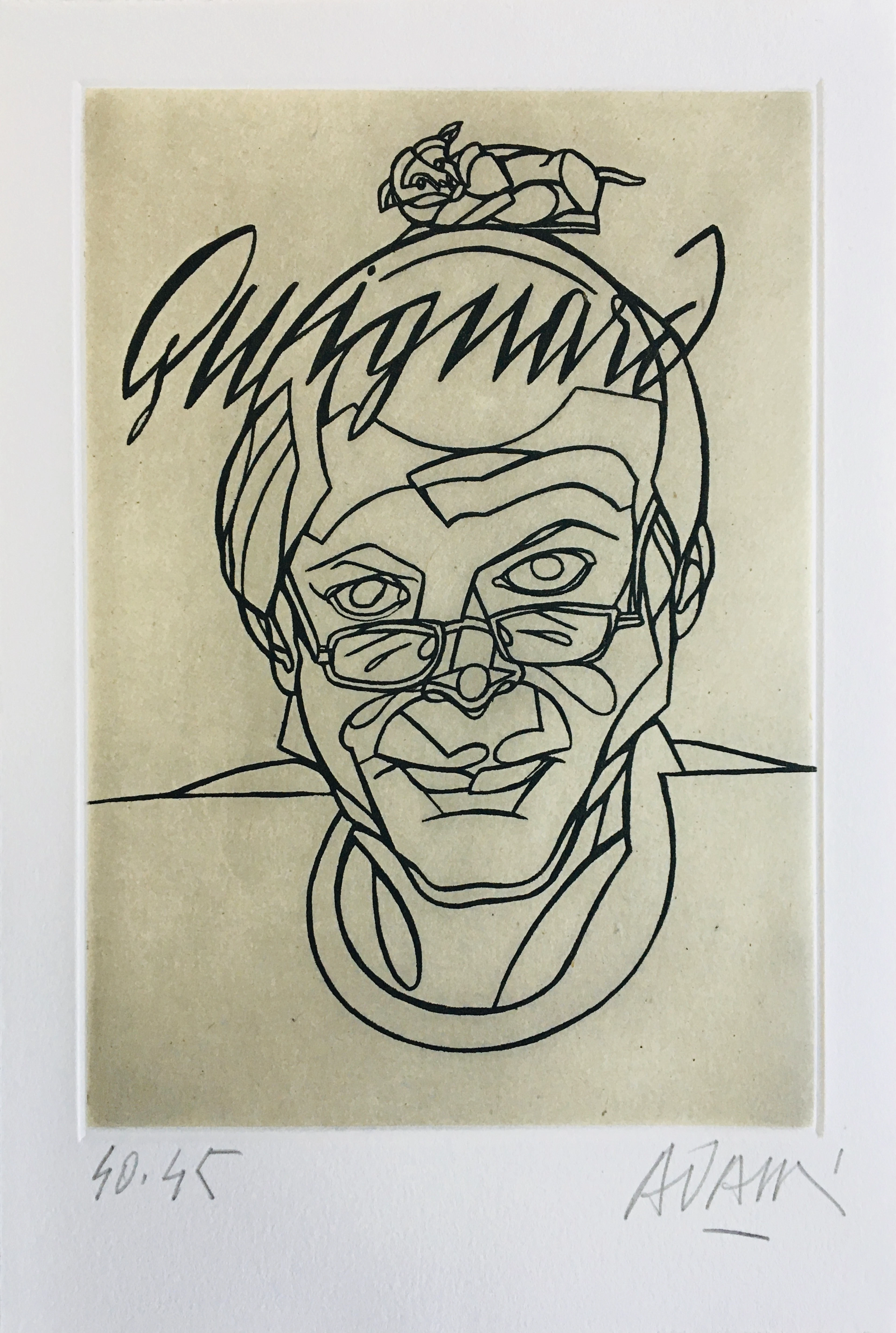 Valerio ADAMI - Pascal Quignard, 2005 - Eau-forte originale signée