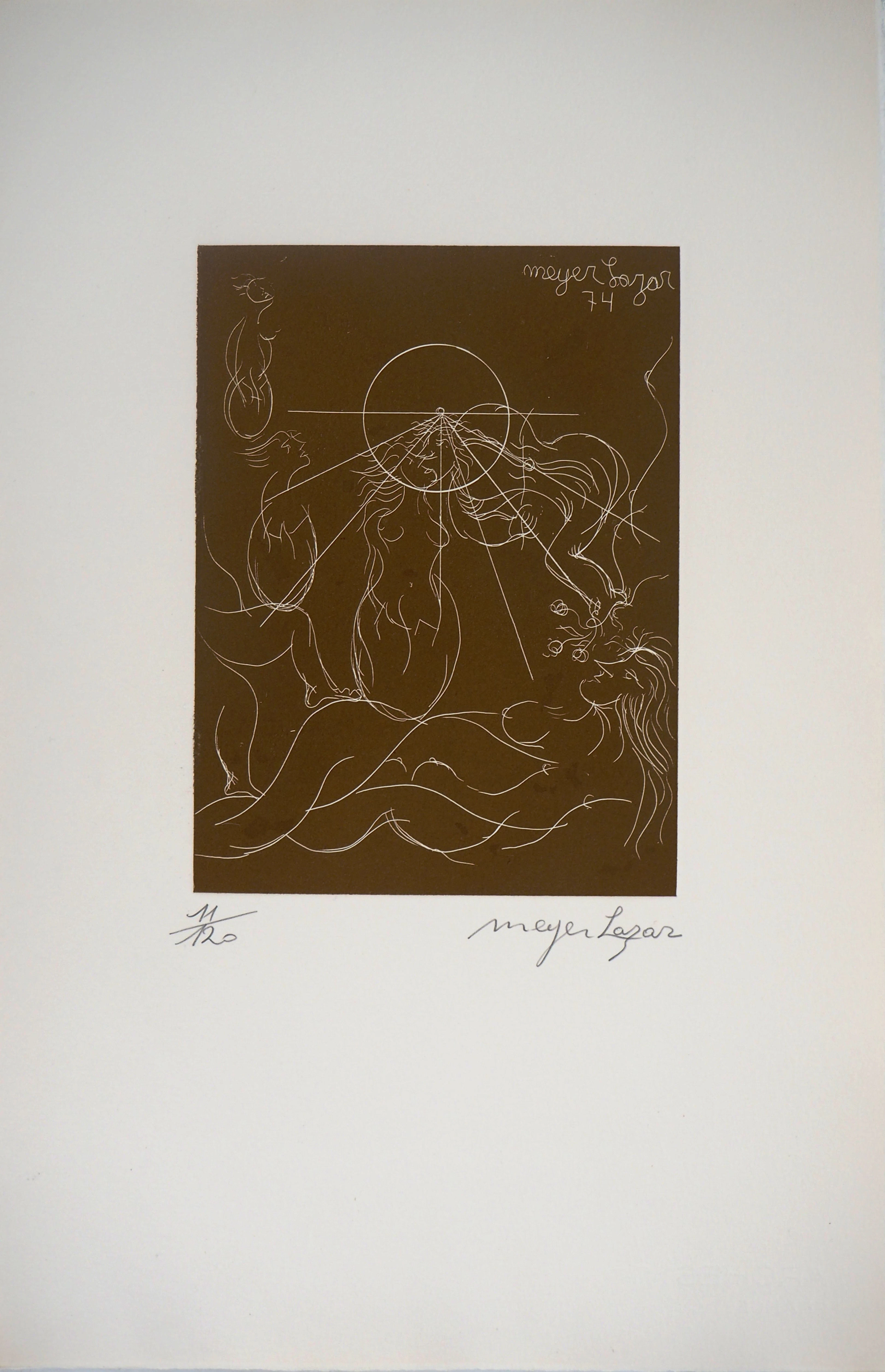 Meyer LAZAR : L'Amour comme seul horizon, Gravure originale signée