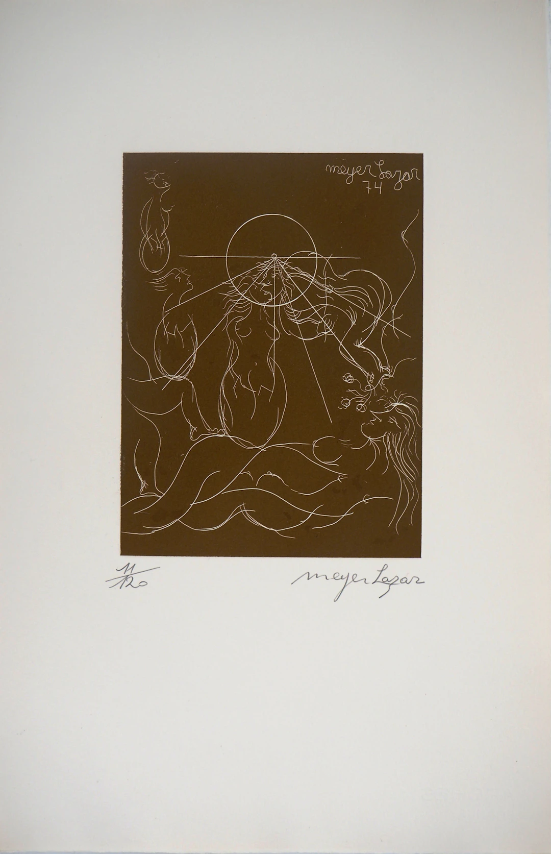 Meyer LAZAR : L'Amour comme seul horizon, Gravure originale signée
