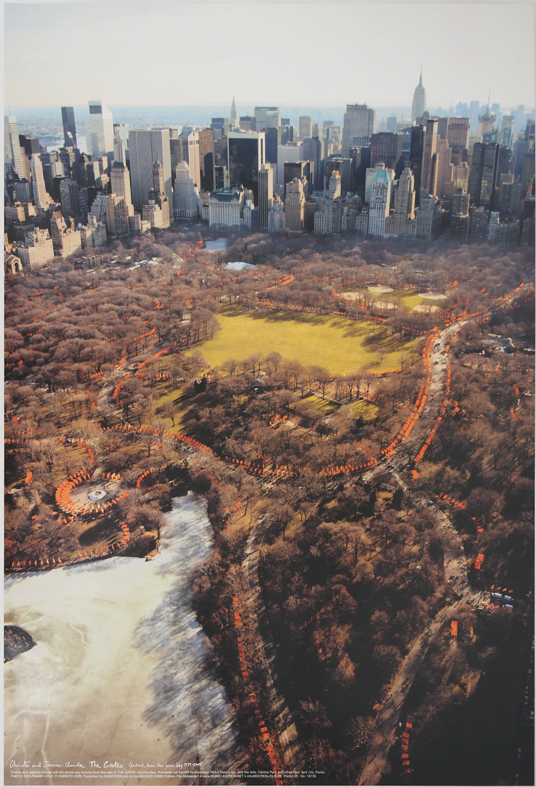 Christo et Jeanne-Claude - Central Park New York : Aerial View of