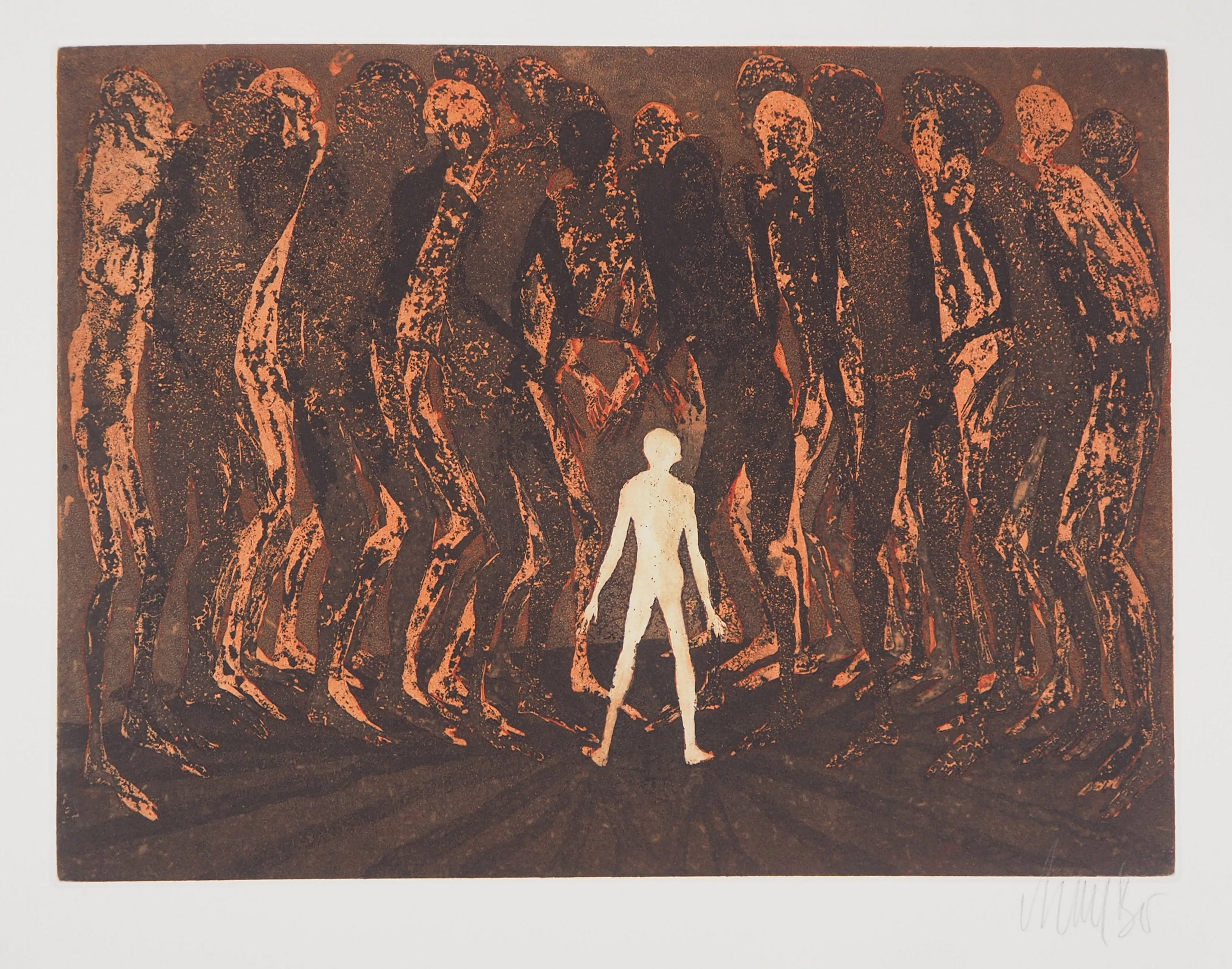 Lars BO : Echec et mat, 1975 - Gravure originale signée au crayon