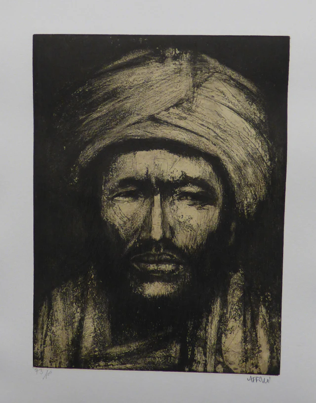 Pierre LAFFILLÉ - Mahomet, 1992 - Lithographie originale signée au crayon