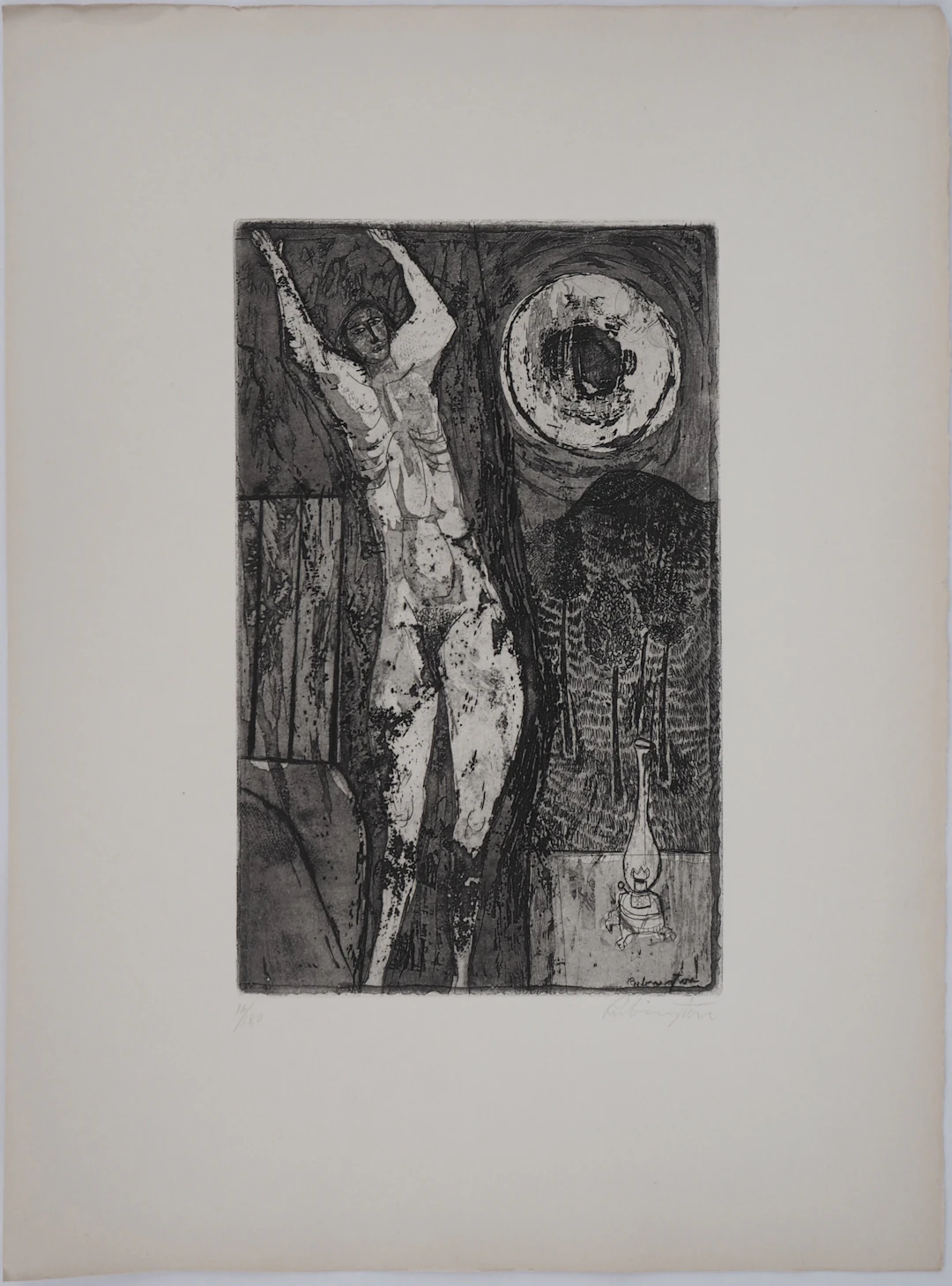 Norman RUBINGTON : Danse de nuit, 1950 - Gravure originale et aquatinte