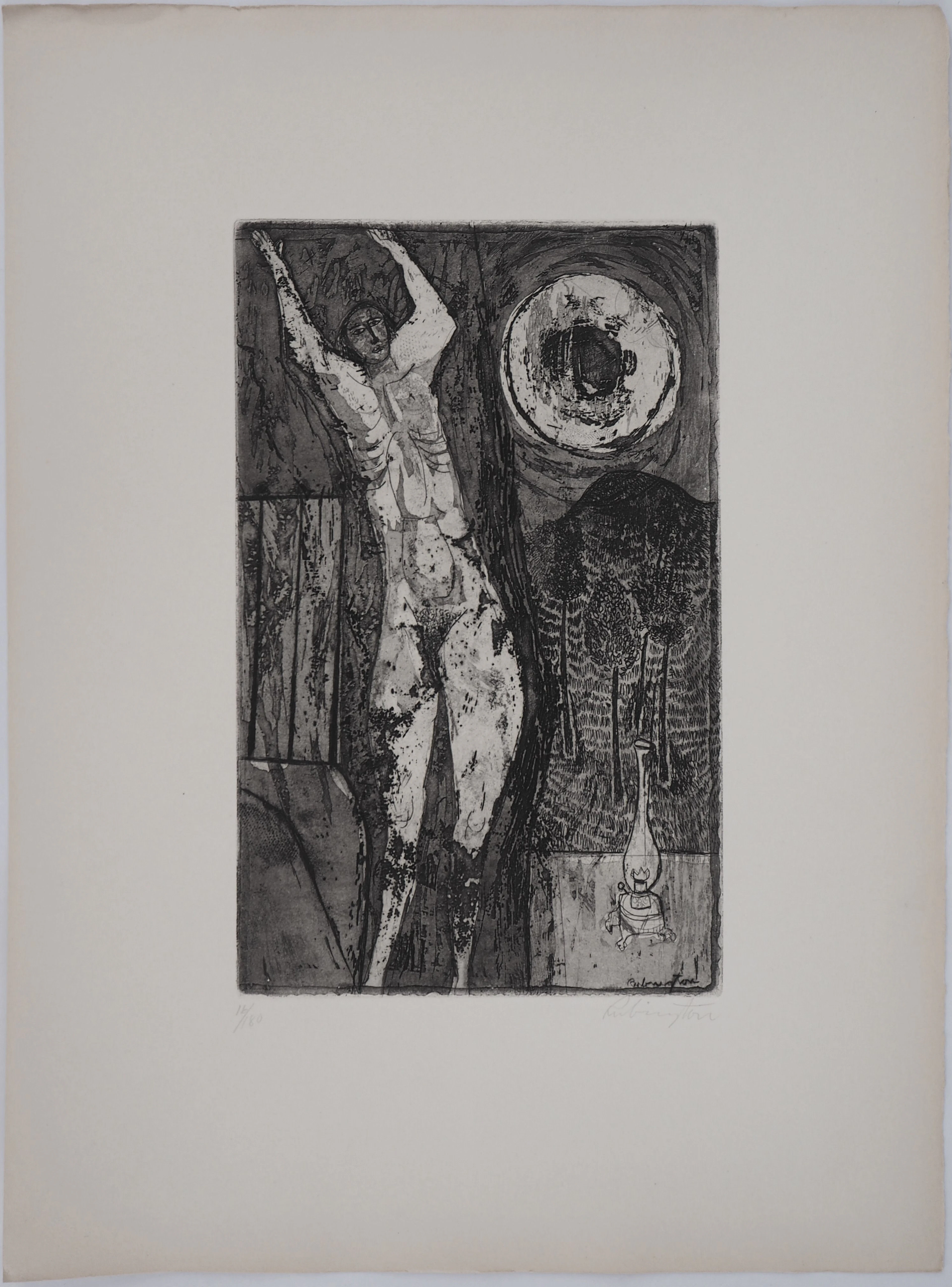 Norman RUBINGTON : Danse de nuit, 1950 - Gravure originale et aquatinte