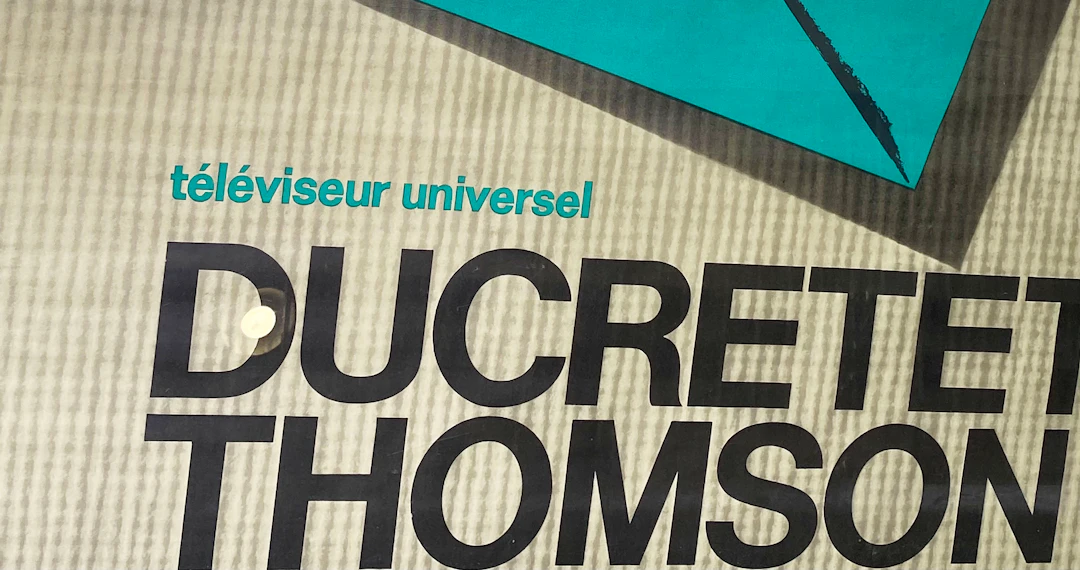 Affiche publicitaire Ducretet Thomson, 1960
