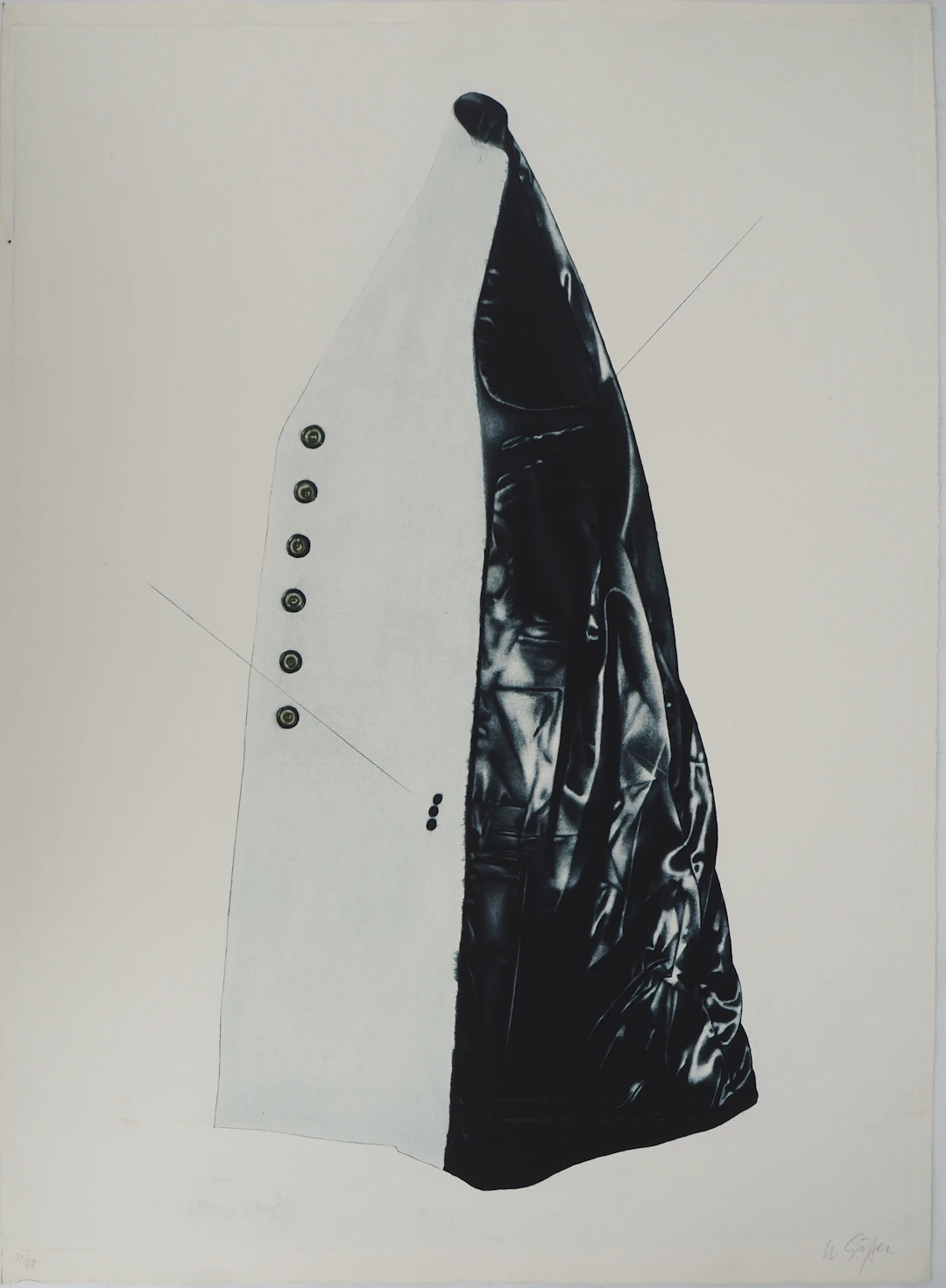 Wolfgang GÄFGEN (1936), Manteau, 1975 - Gravure originale à l'aquatinte Signée