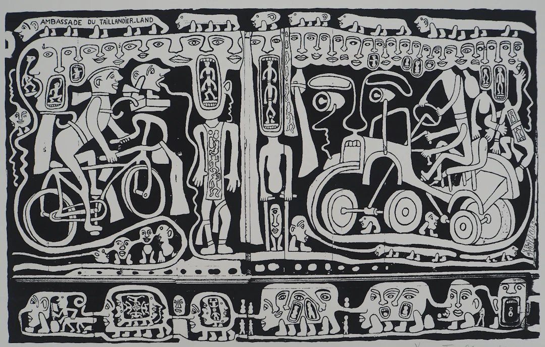 Yvon TAILLANDIER : L’ambassade du Taillandier-Land, Sérigraphie originale