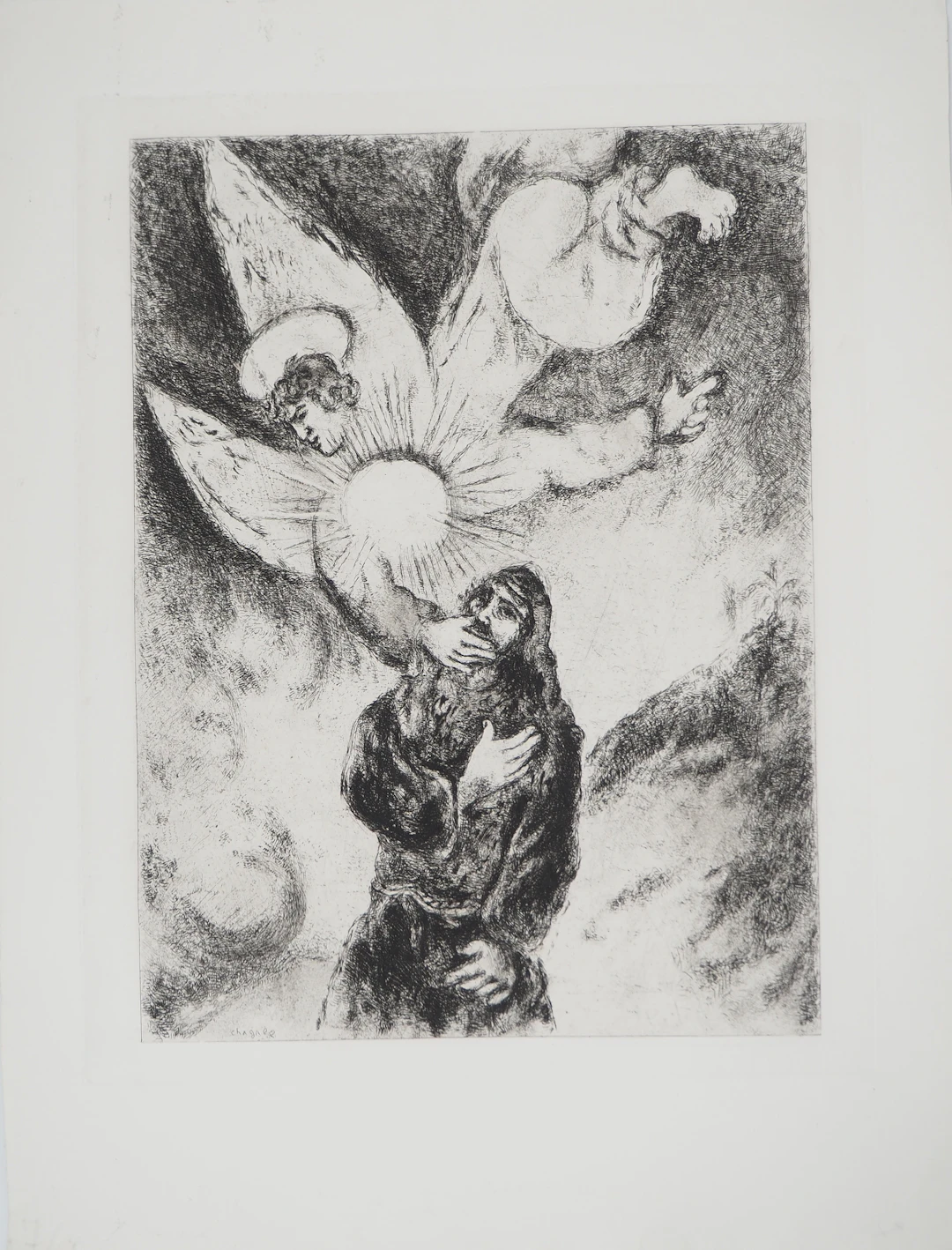 Marc CHAGALL : Vocation de Jérémie, Gravure originale signée