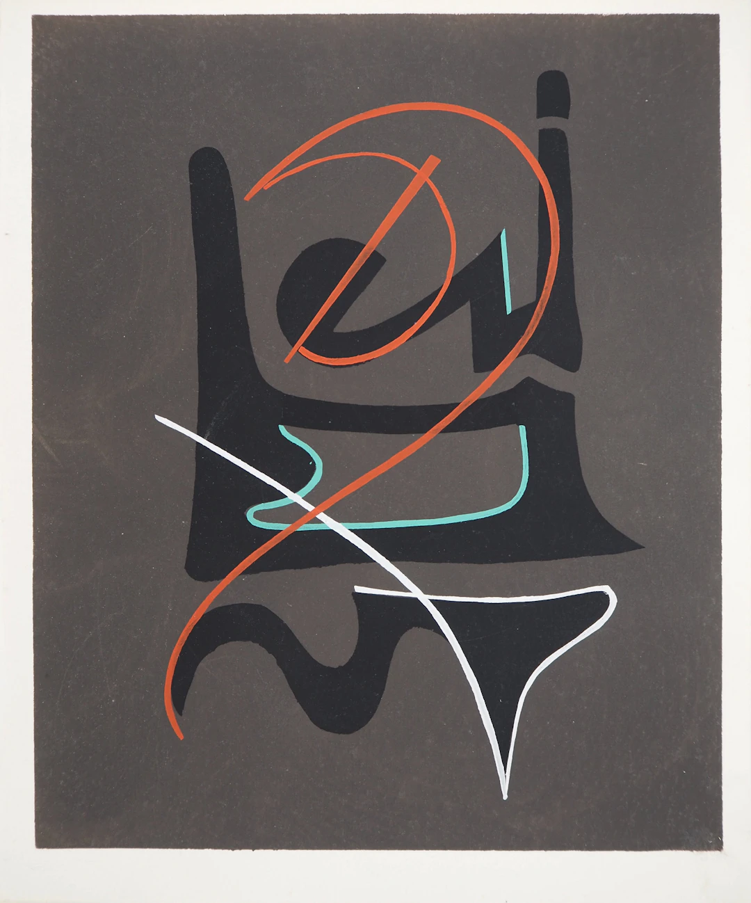 César DOMELA : Ecriture abstraite, Lithographie et pochoir