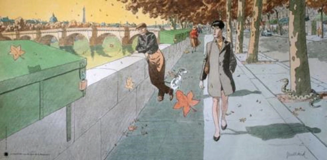 André Juillard - Une vue de la Tour Eiffel - Affiche