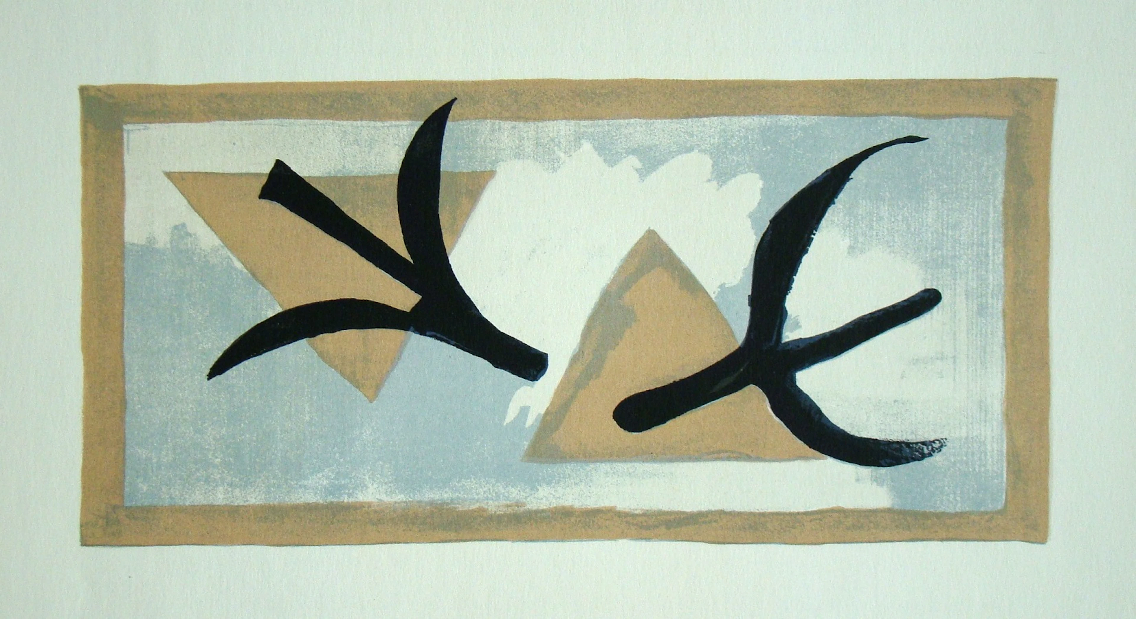 Georges BRAQUE ( d’après ) - Oiseaux dans le ciel, 1959 - Lithographie
