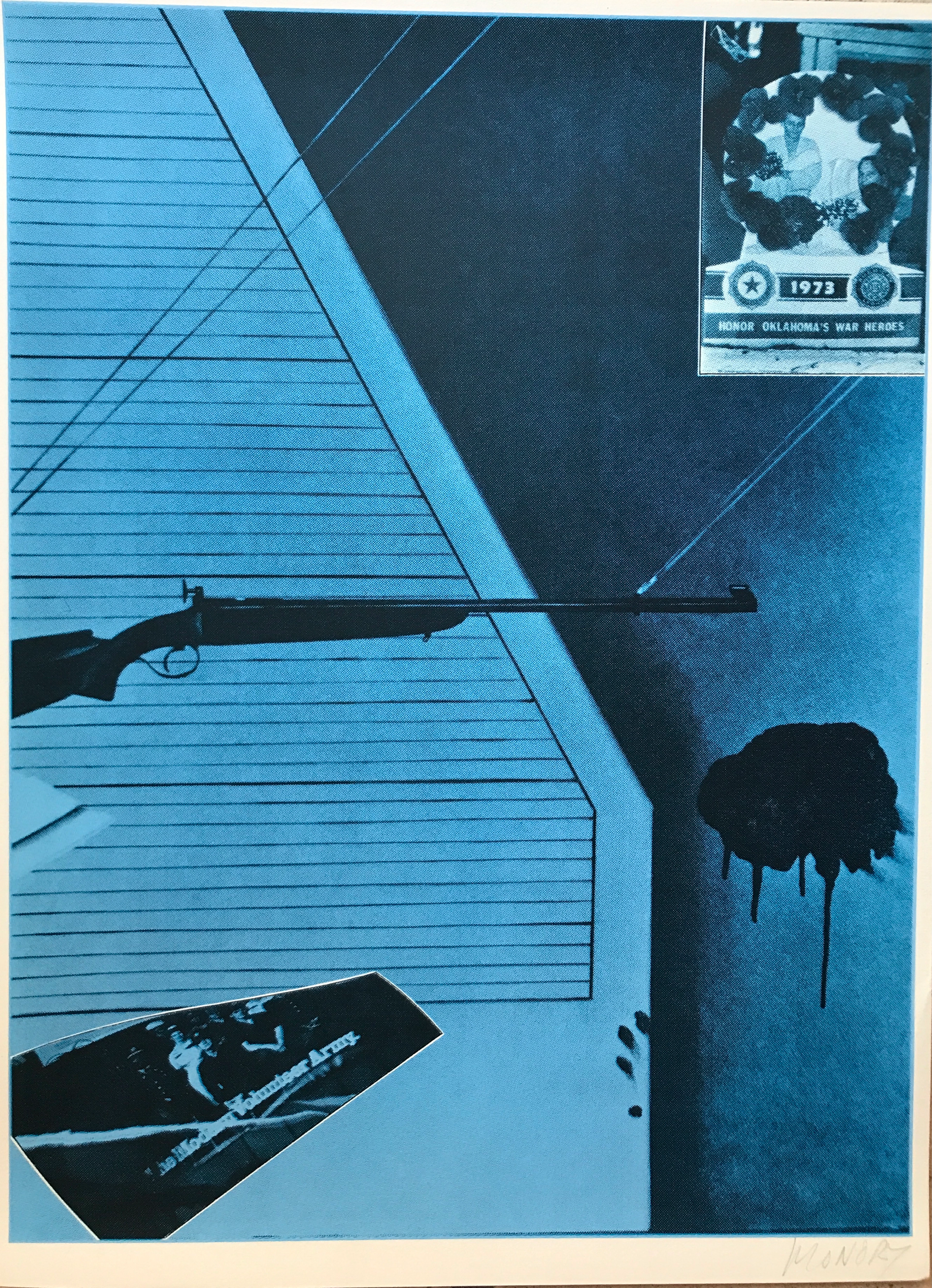 Jacques MONORY - USA Fusil, 1976 - Sérigraphie signée au crayon