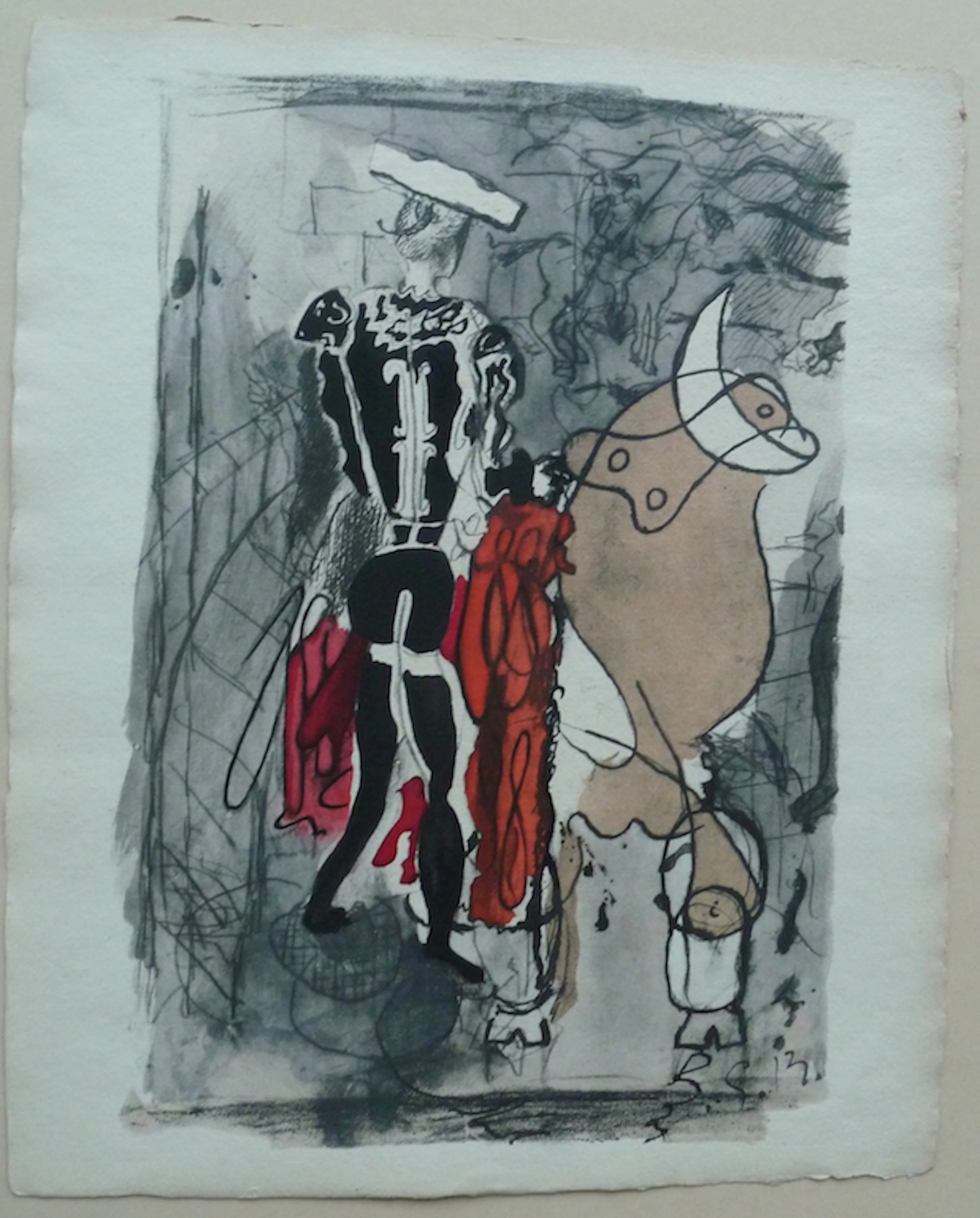 Georges BRAQUE : Torero - Lithographie originale signée
