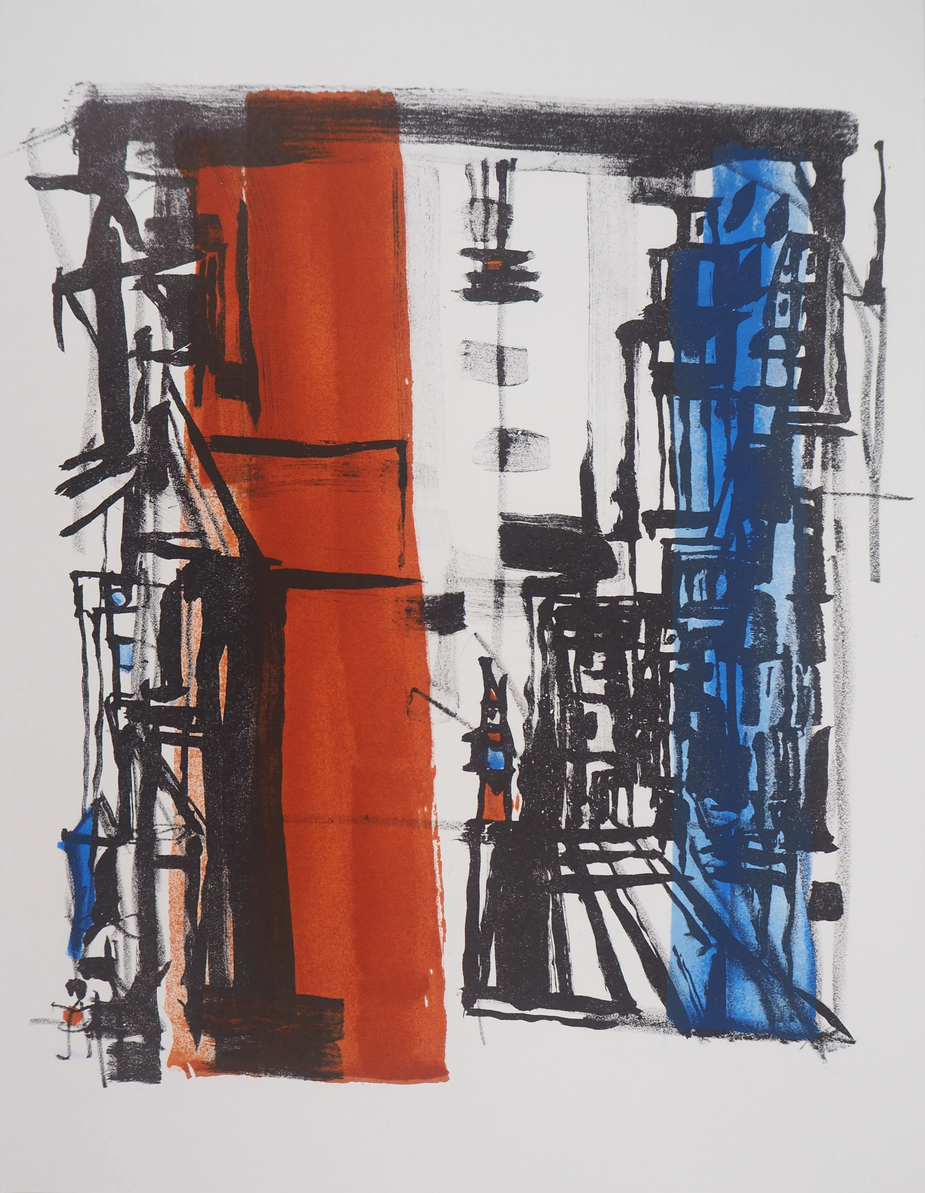 Maria Helena VIEIRA DA SILVA : Arrivée en ville - Lithographie originale
