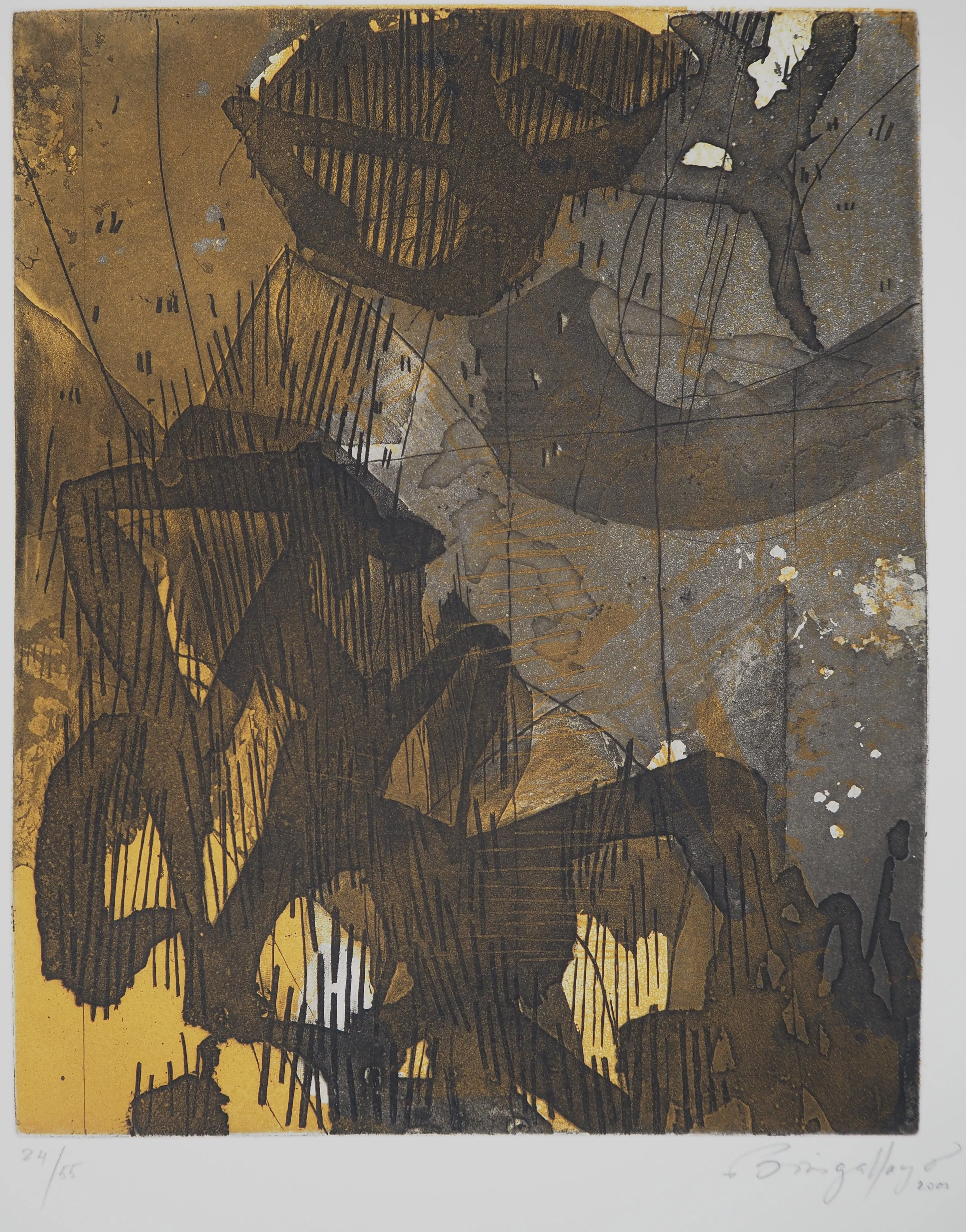 Maya BOISGALLAYS Paysage expressif orangé