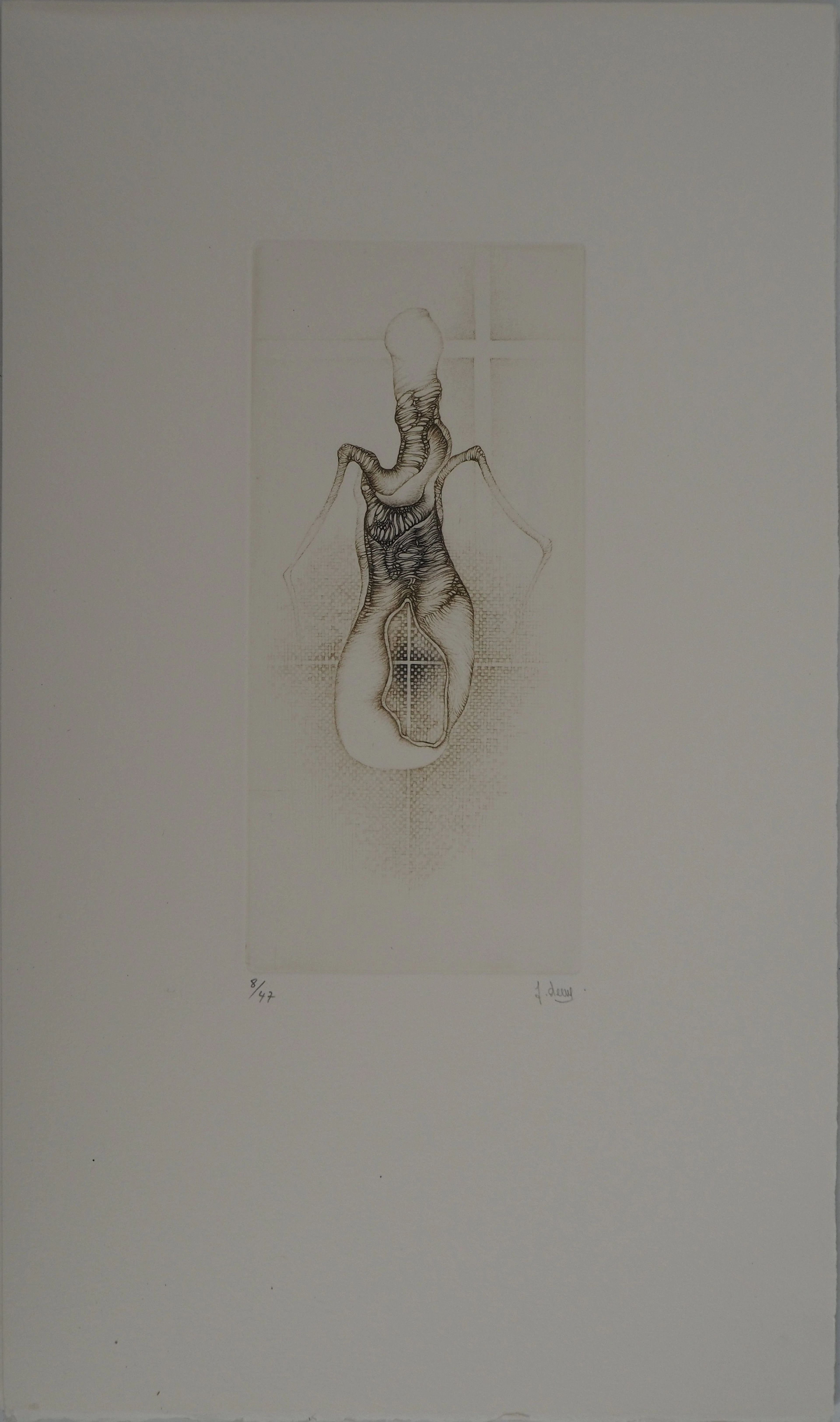 Fred DEUX : Le bourgeonnement, Gravure originale signée