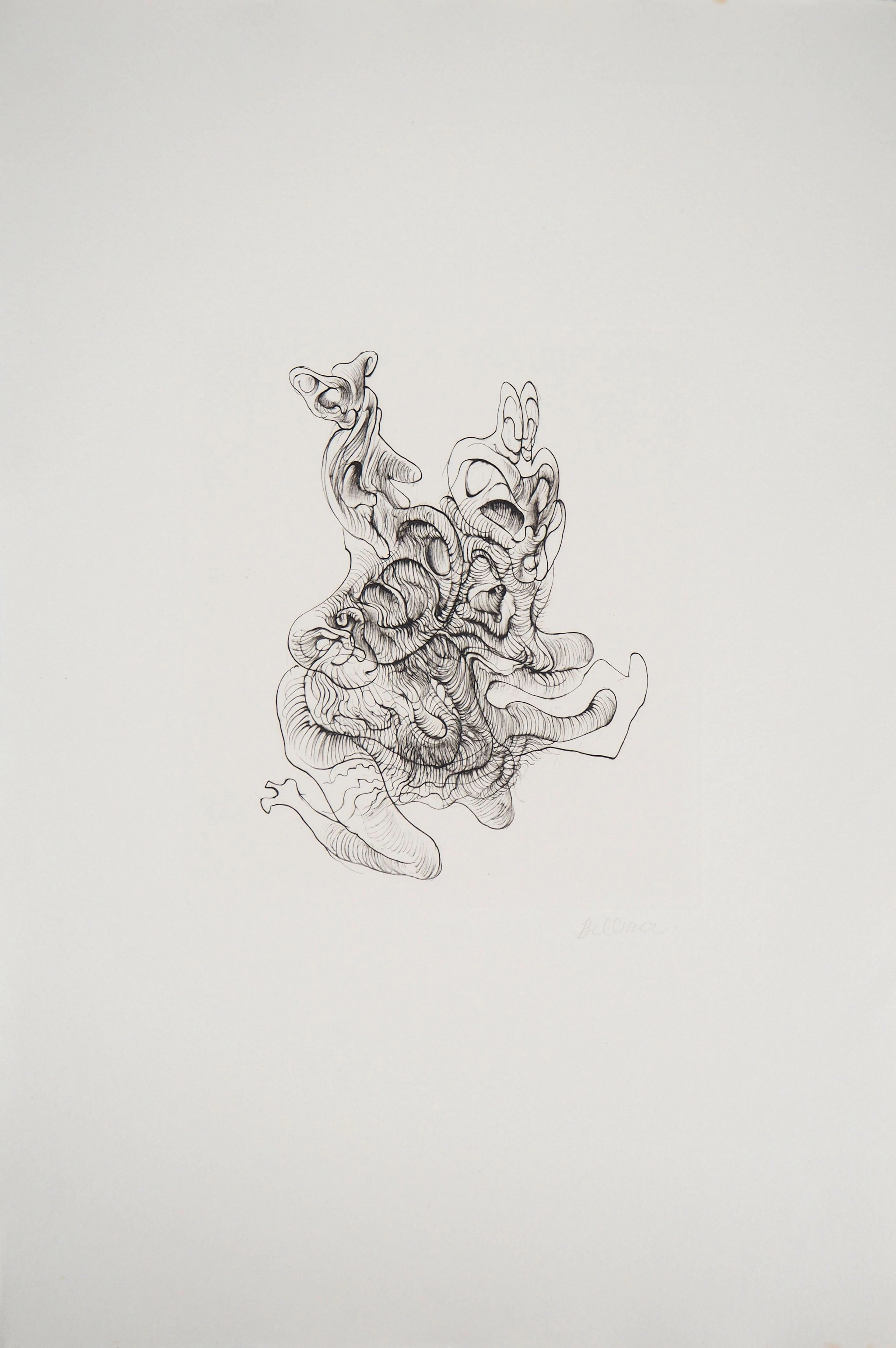 Hans BELLMER - Créature fantastique - Gravure originale signée