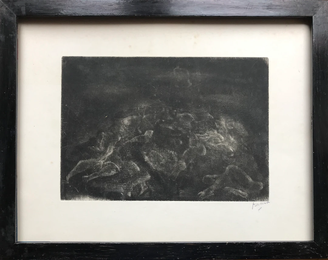 Jules PASCIN - Composition,1928 - Gravure à la manière noire signée
