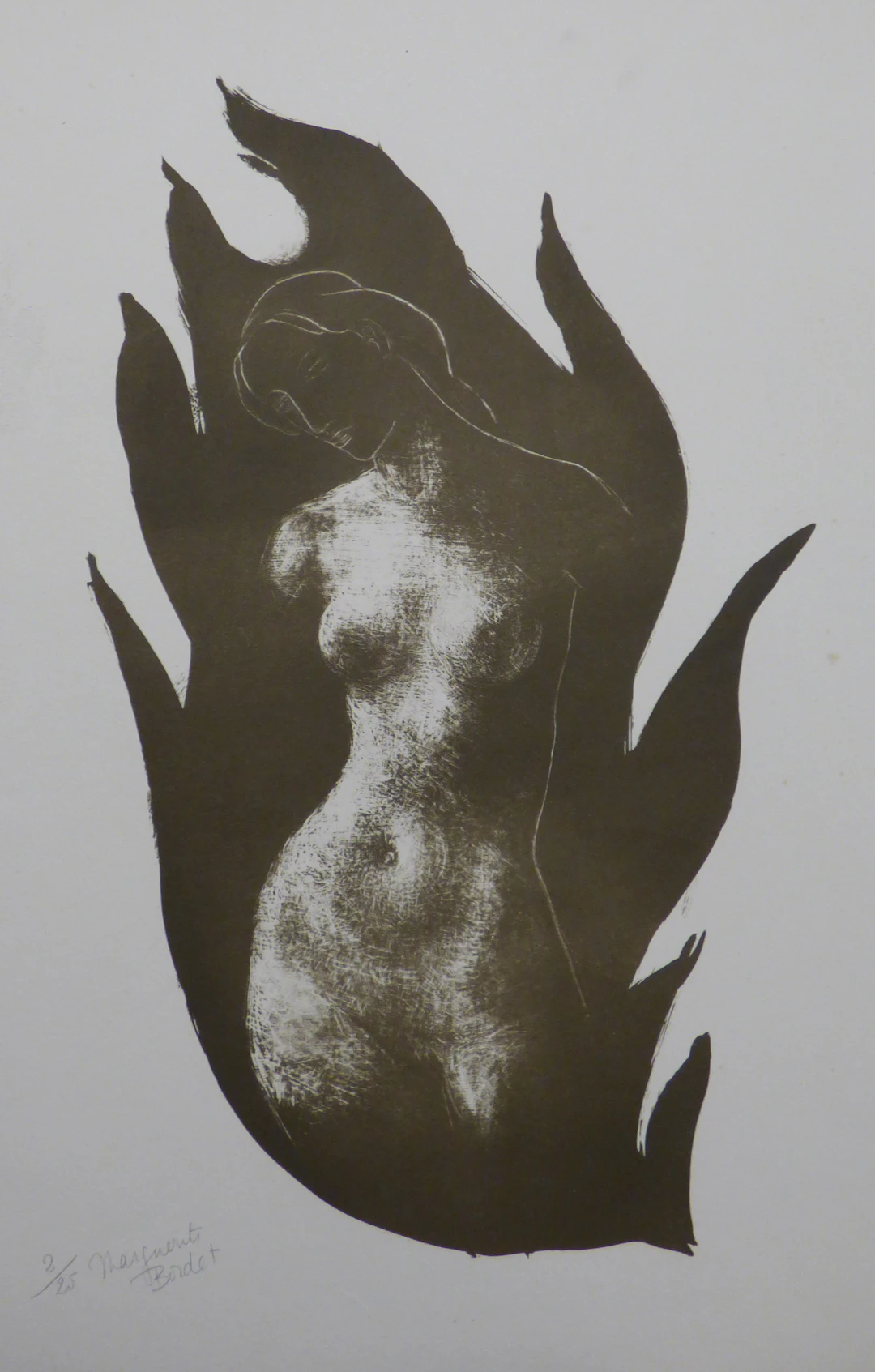 Marguerite BORDET - Douceur de femme, 1980 - Lithographie originale