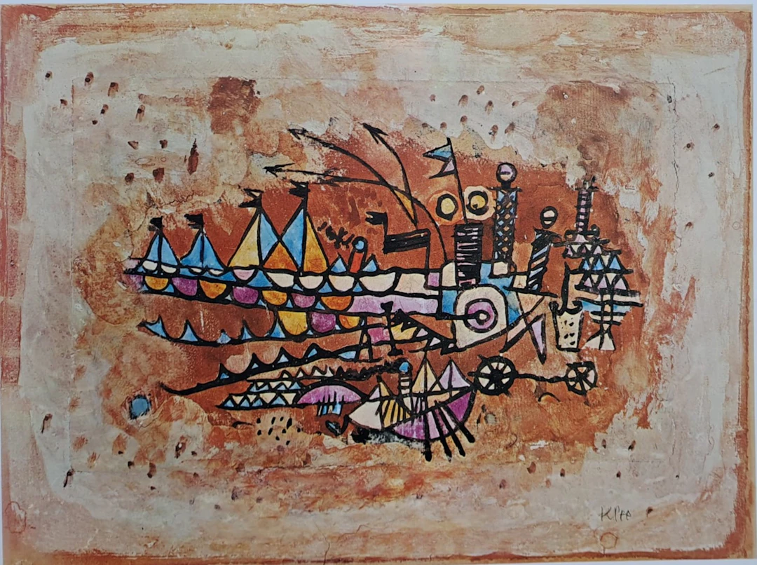 Paul klee (d’après) - Harbor scene - Affiche