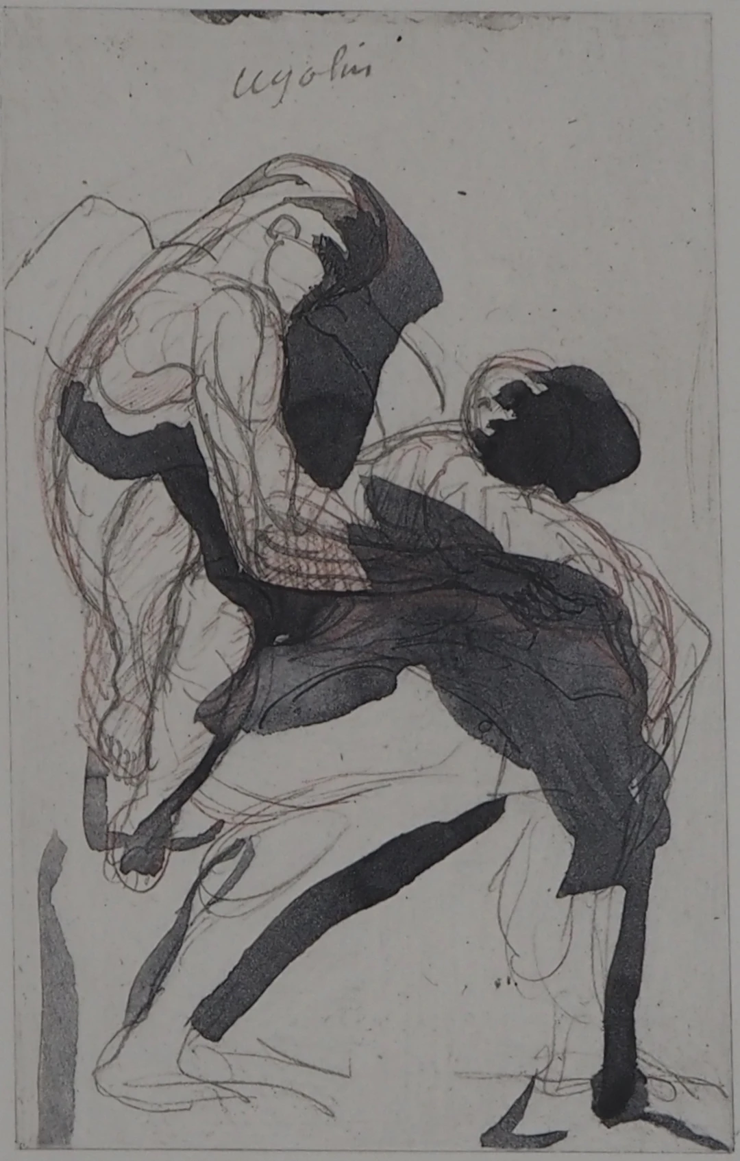 Auguste RODIN : Etude du mouvement, Gravure