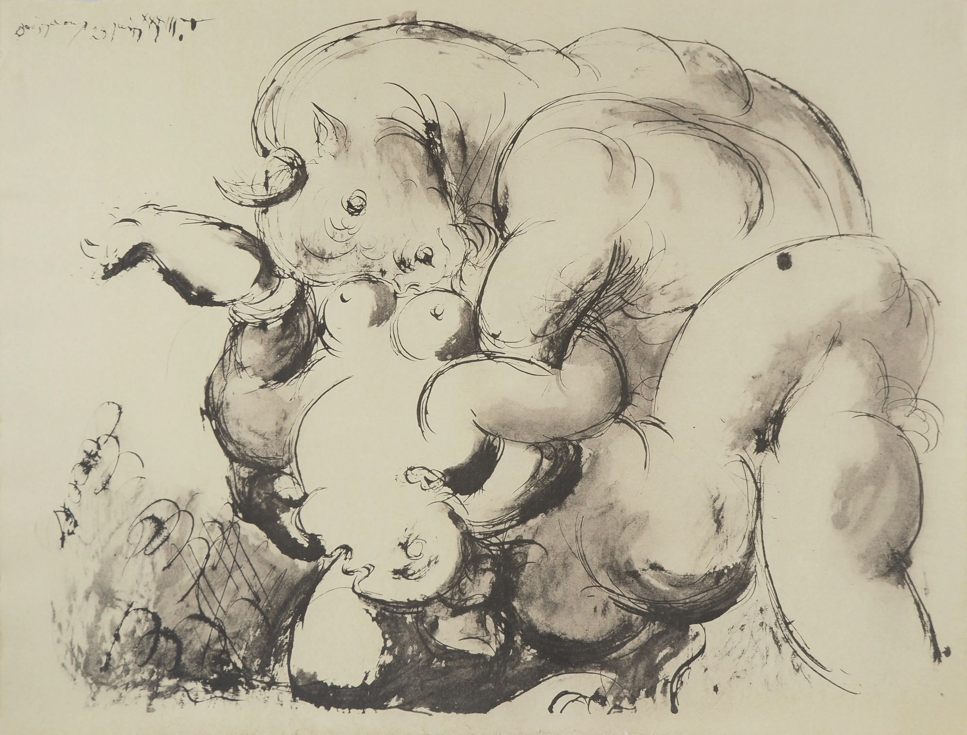 Pablo PICASSO : Le minotaure, Lithographie et pochoir