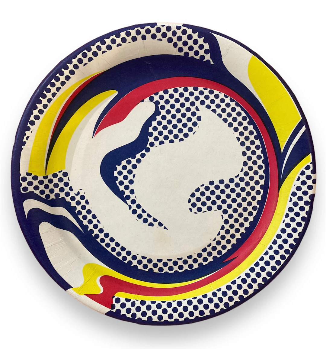 Roy Lichtenstein - Sans titre - Sérigraphie sur assiette en carton