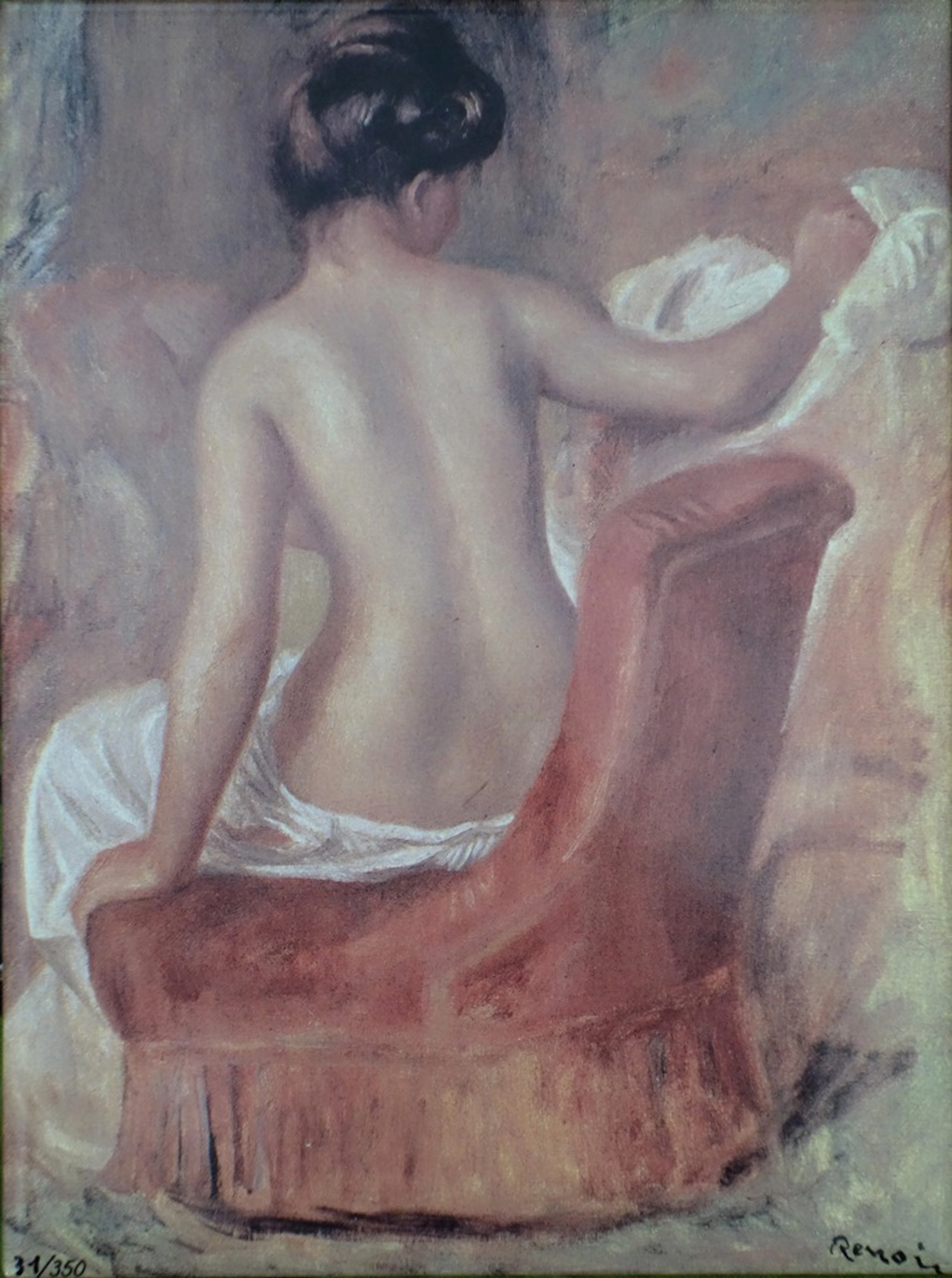 Pierre Auguste RENOIR (d’après) : Nu dans un fauteuil - Sérigraphie signée