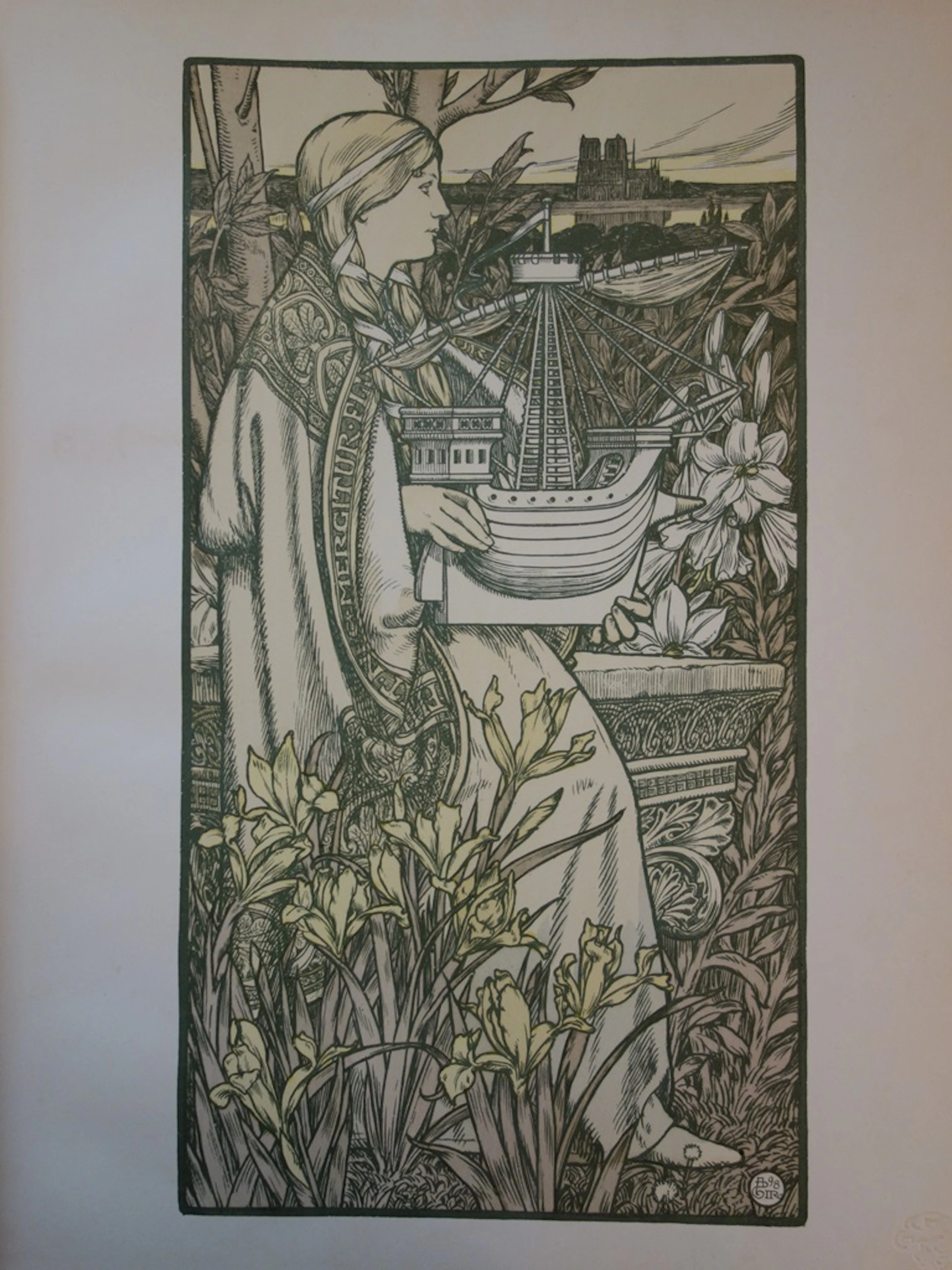 A. GIRALDON - Lutèce, 1897 - Lithographie originale signée