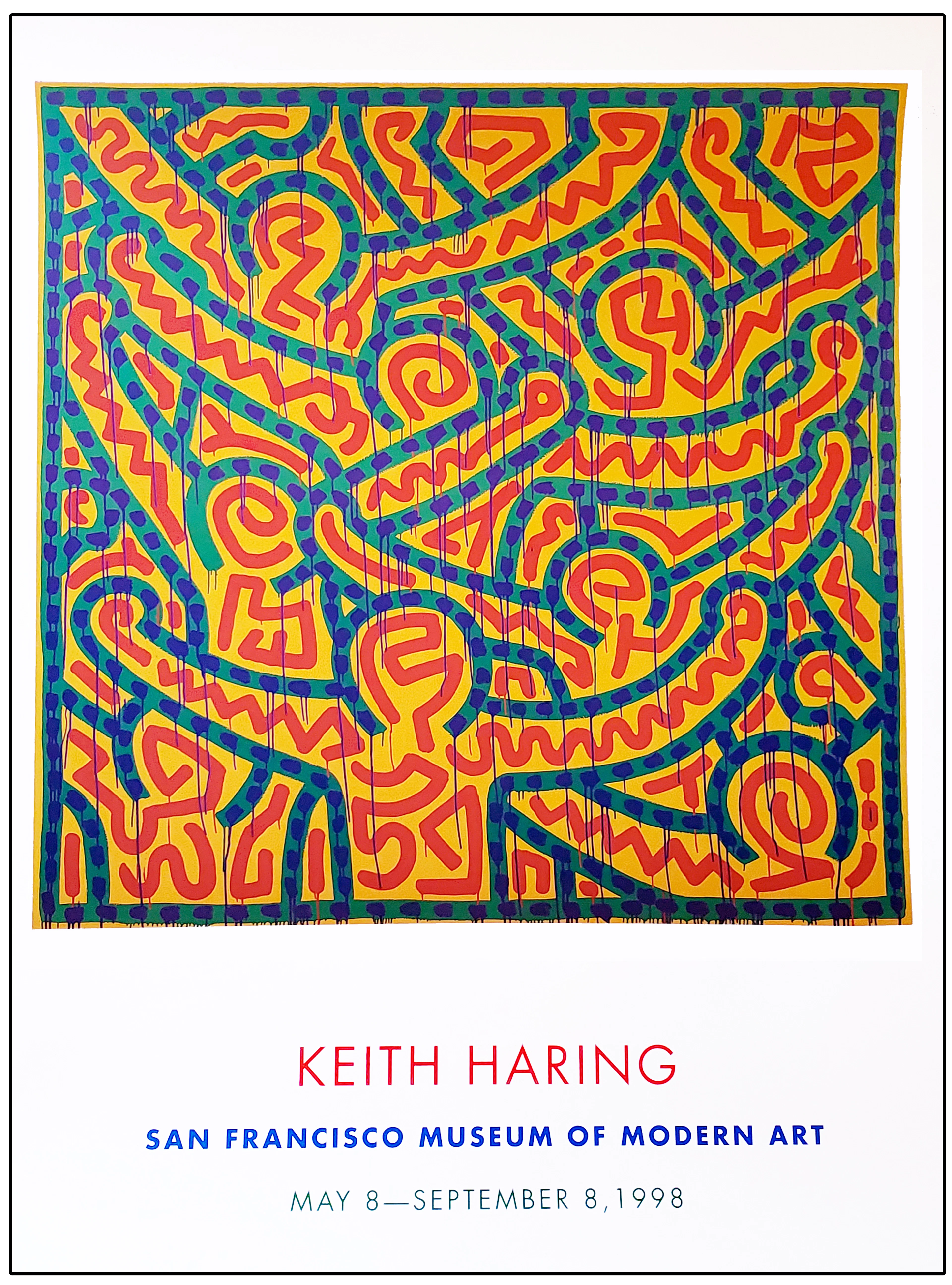 Keith Haring, Sérigraphie originale San Francisco Museum, 1998