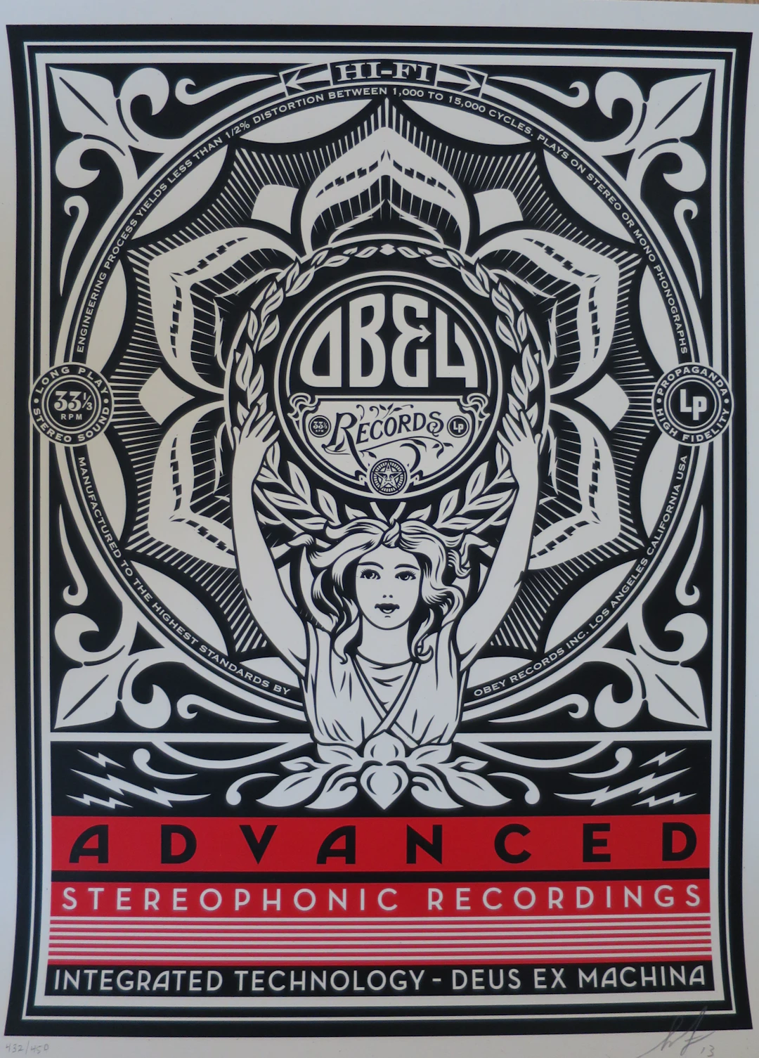 Shepard FAIREY (Obey) - Lotus Woman, 2013 - Sérigraphie signée au crayon