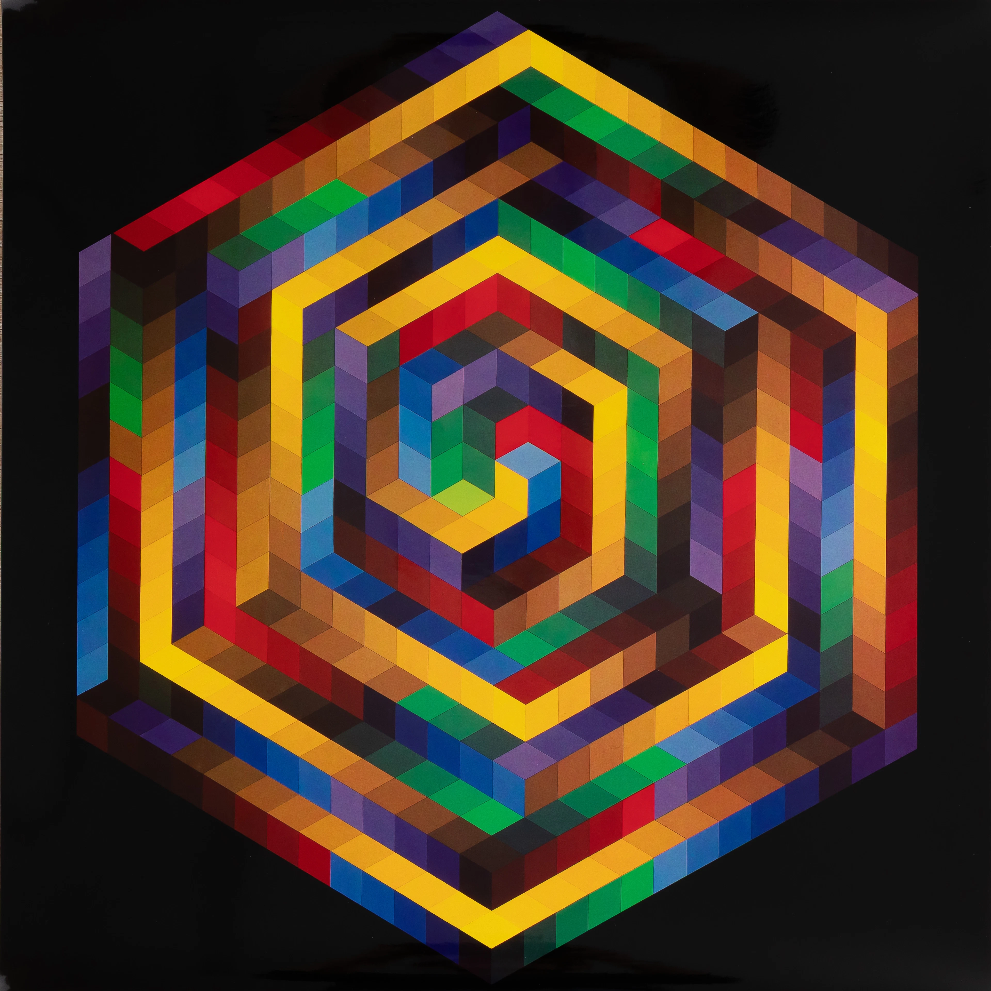 Victor VASARELY : HAT-B - Estampe offset