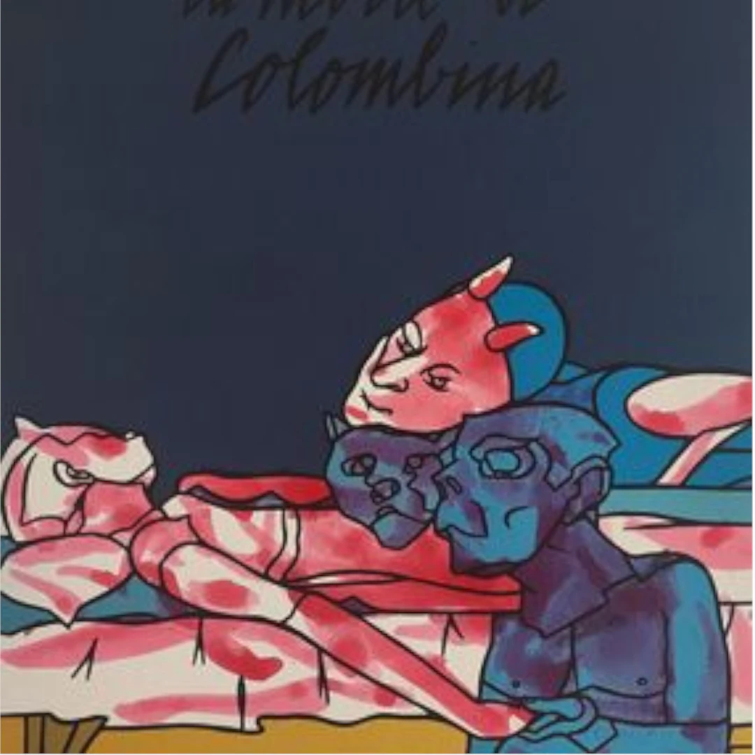 Valerio ADAMI - Les impromptus du matin - Colombine, 2018 - Epreuve aquarellée
