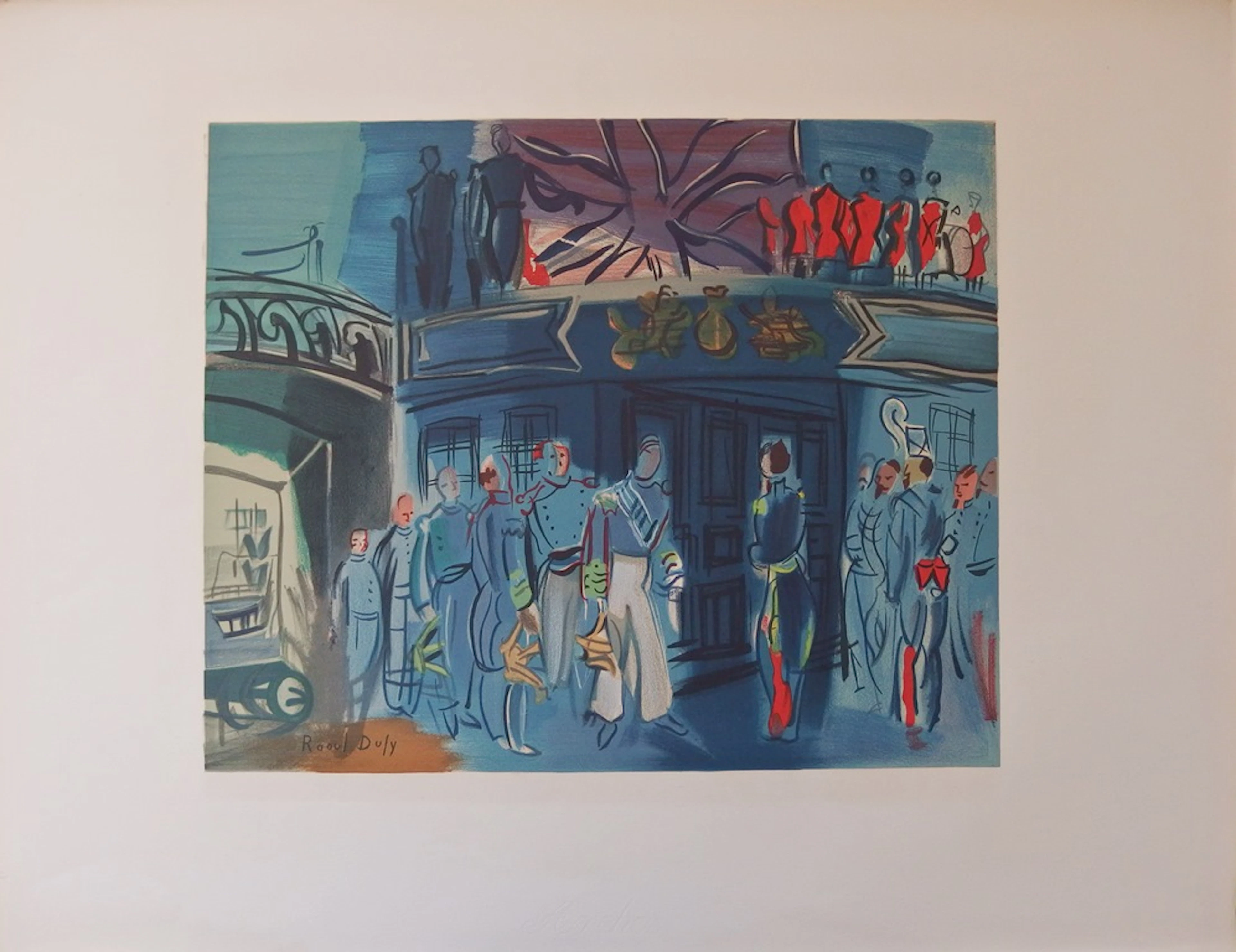 Raoul DUFY (d’après) - Réception d’un Amiral, Lithographie signée
