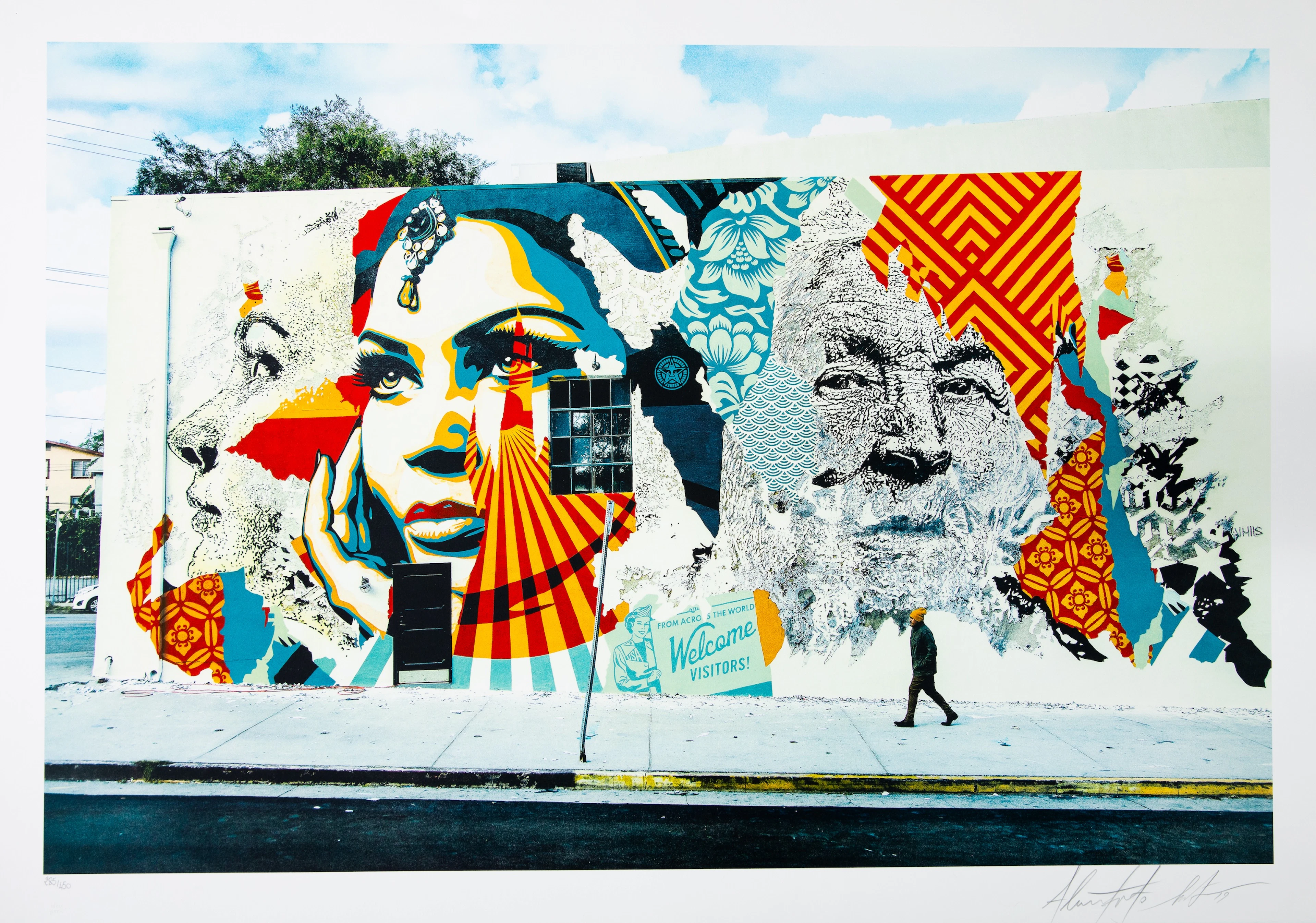VHILS X OBEY : American dreamers - Lithographie originale signée