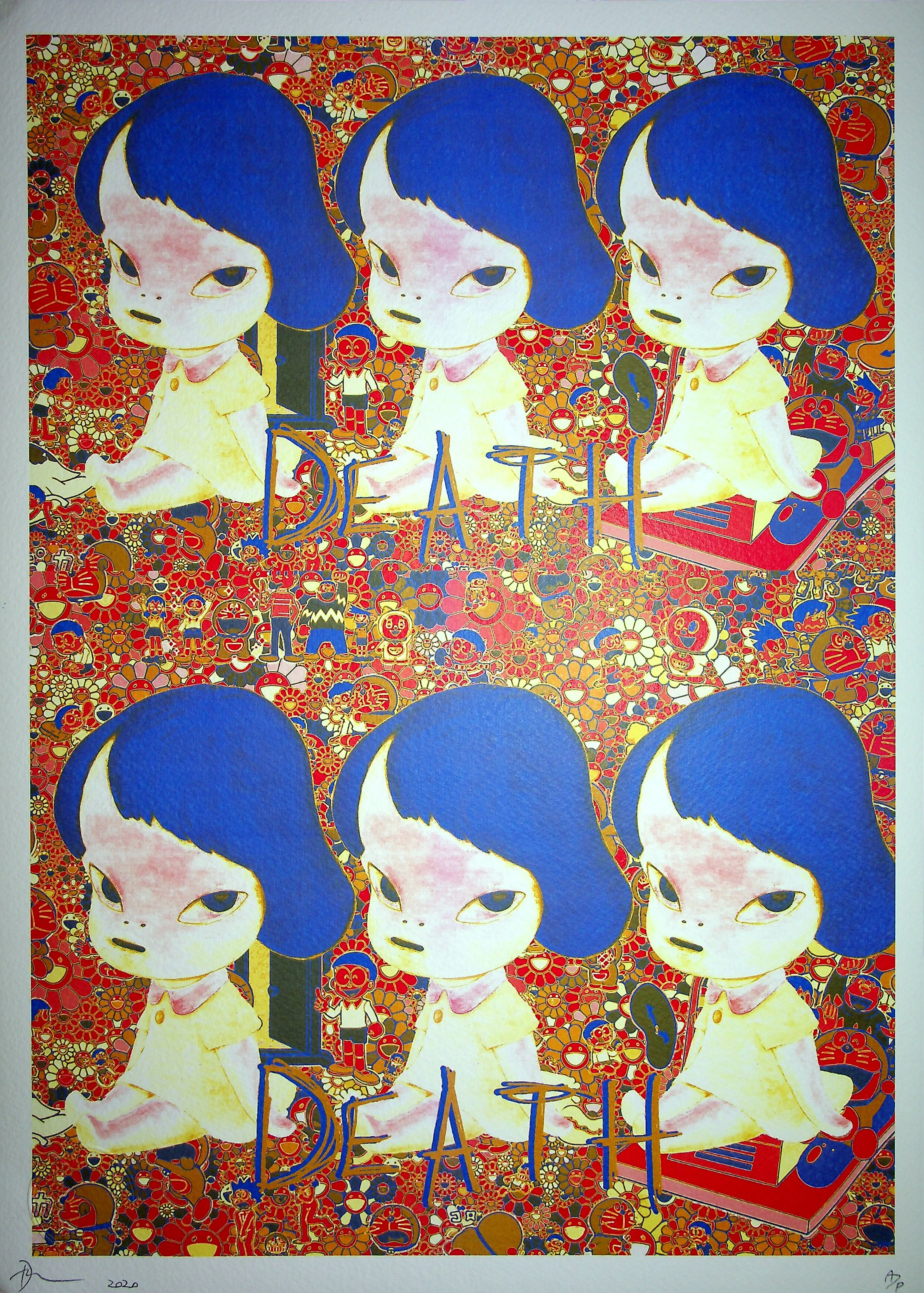 Death NYC : Nara with blue hair, 2020 - Sérigraphie originale signée