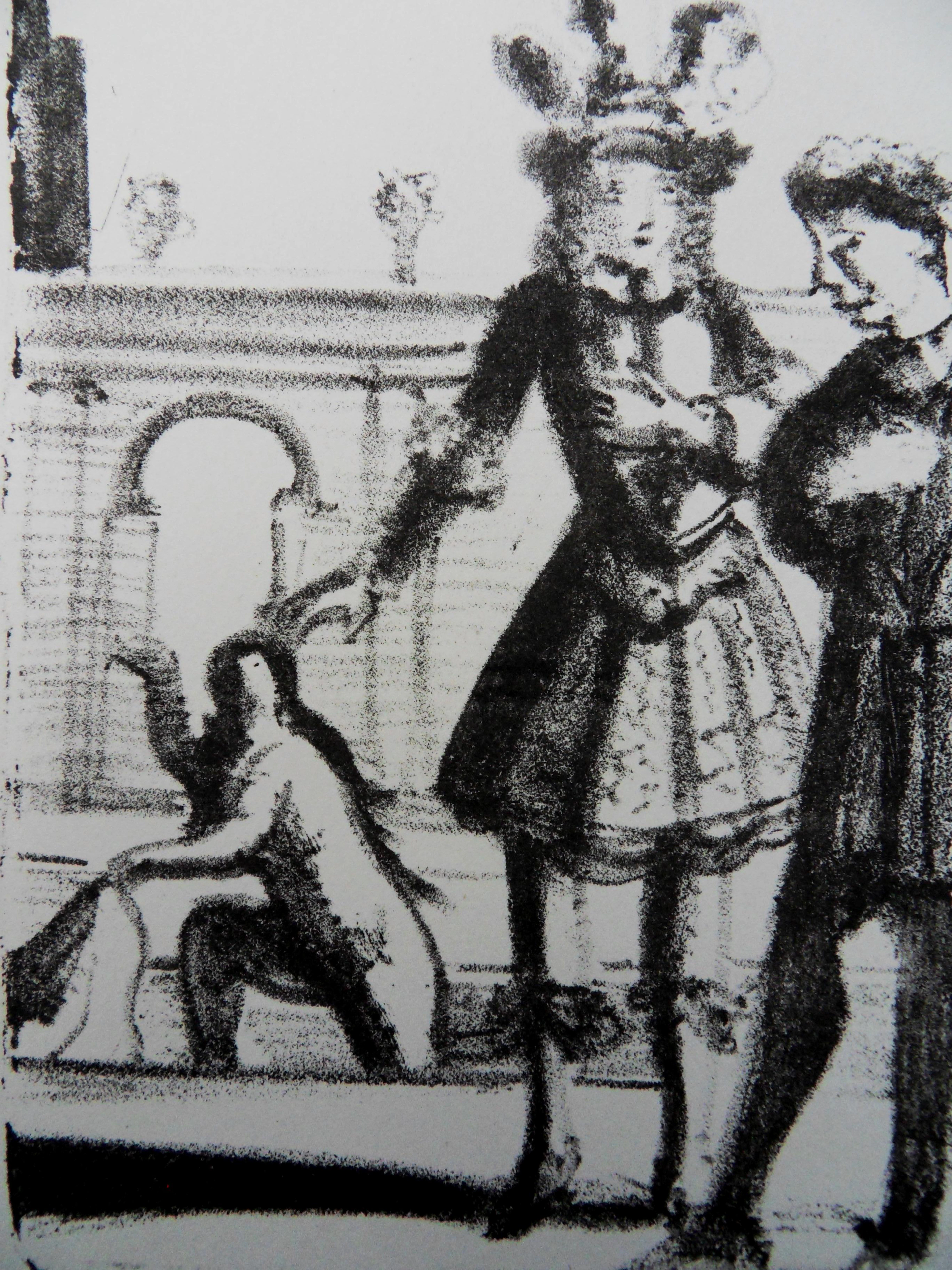 André DERAIN : Rencontre au Jardin des Tuileries - Lithographie originale