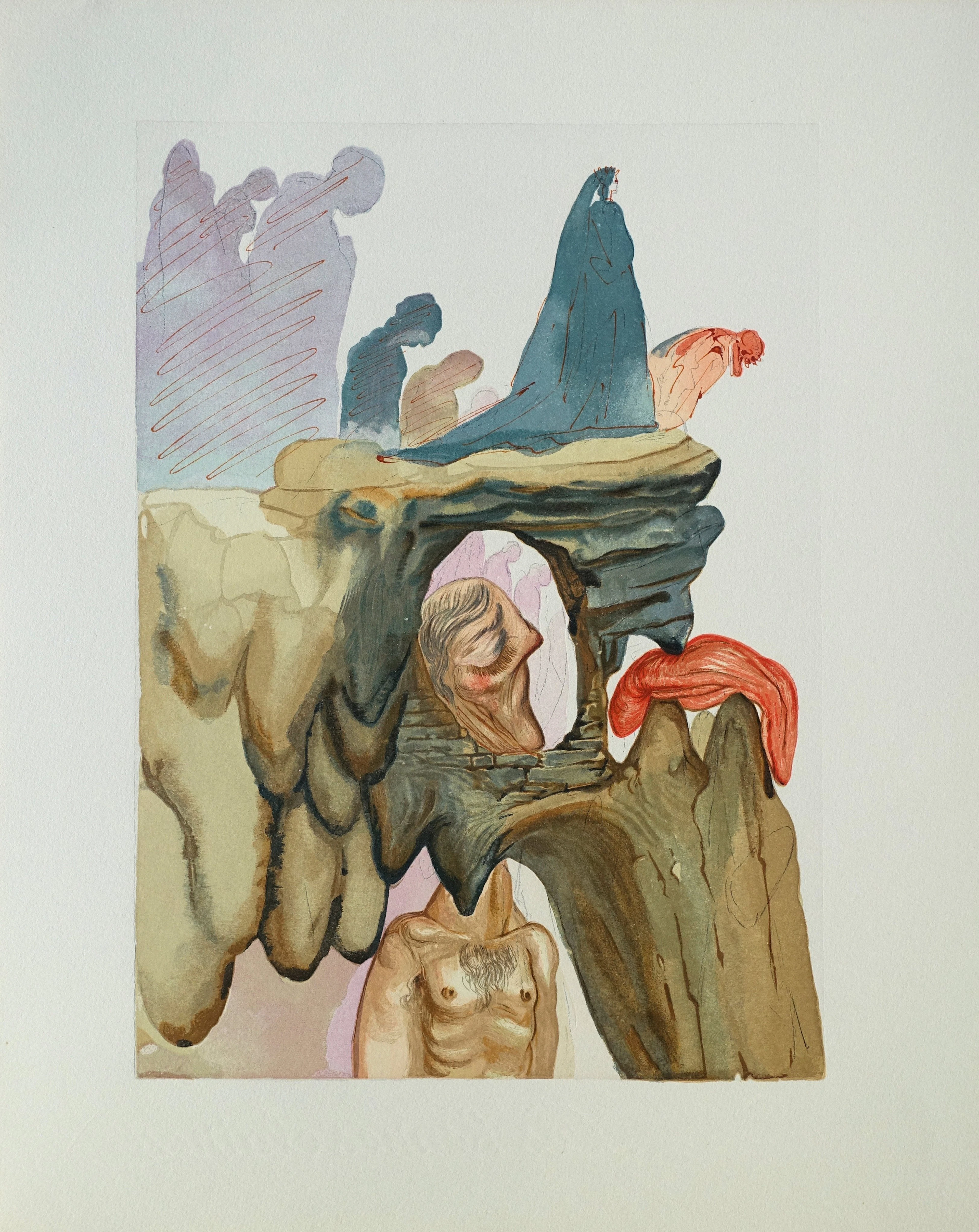 Salvador DALI : Les prévaricateurs, Bois gravé original