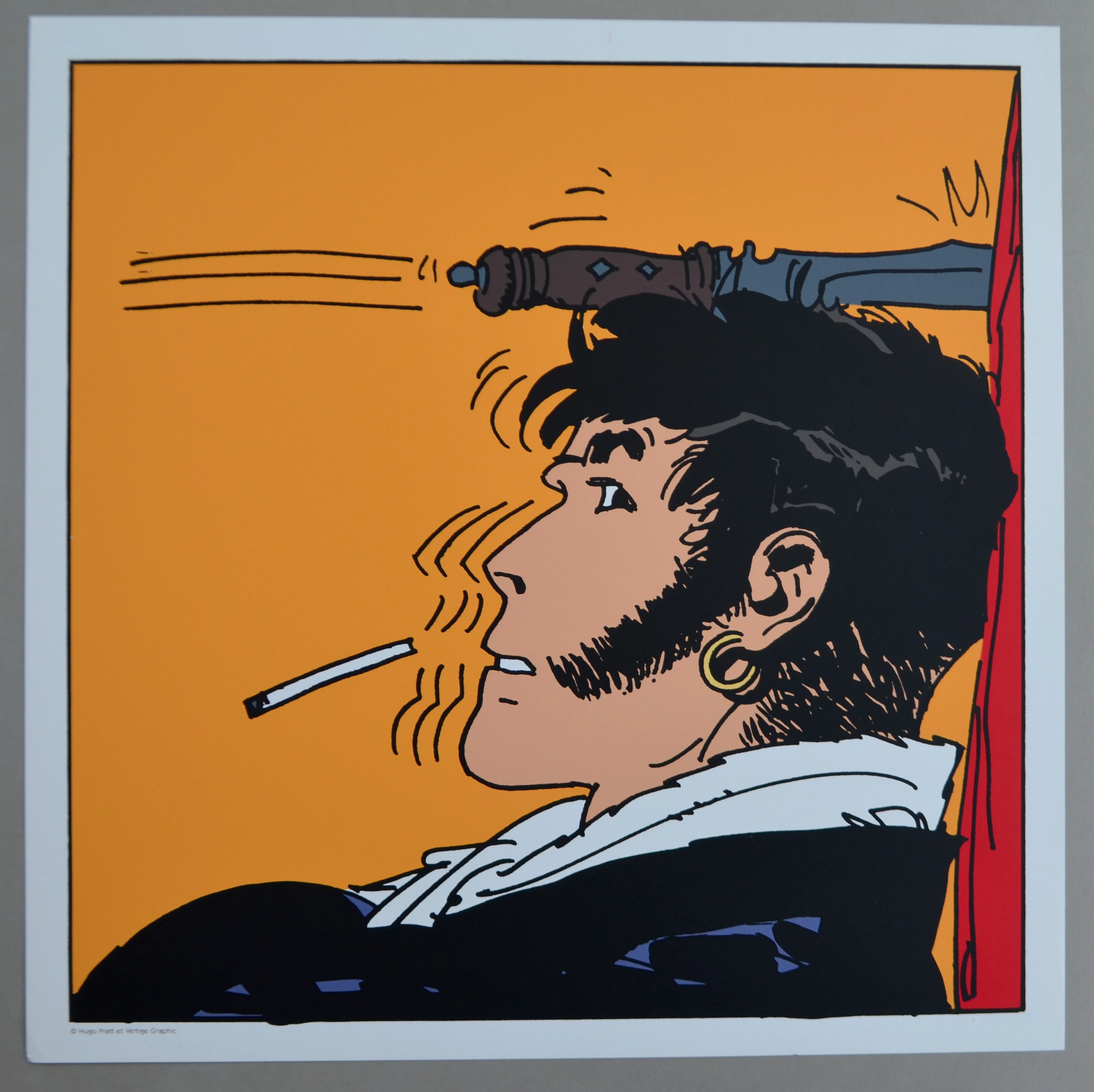 Hugo PRATT - Corto Maltese couteau, 1990 - Sérigraphie