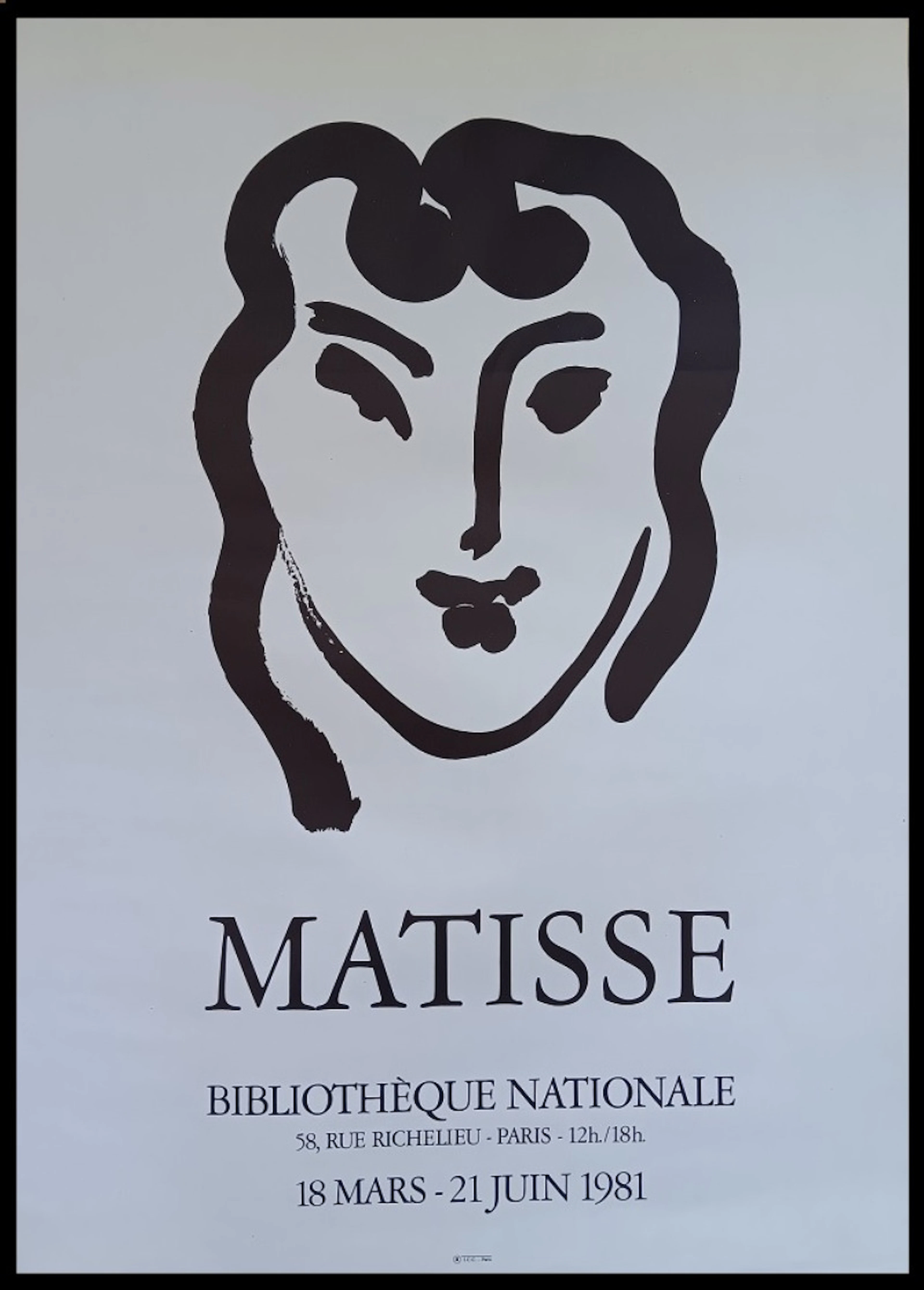 Henri Matisse - Affiche originale d’exposition - Bibliothèque Nationale