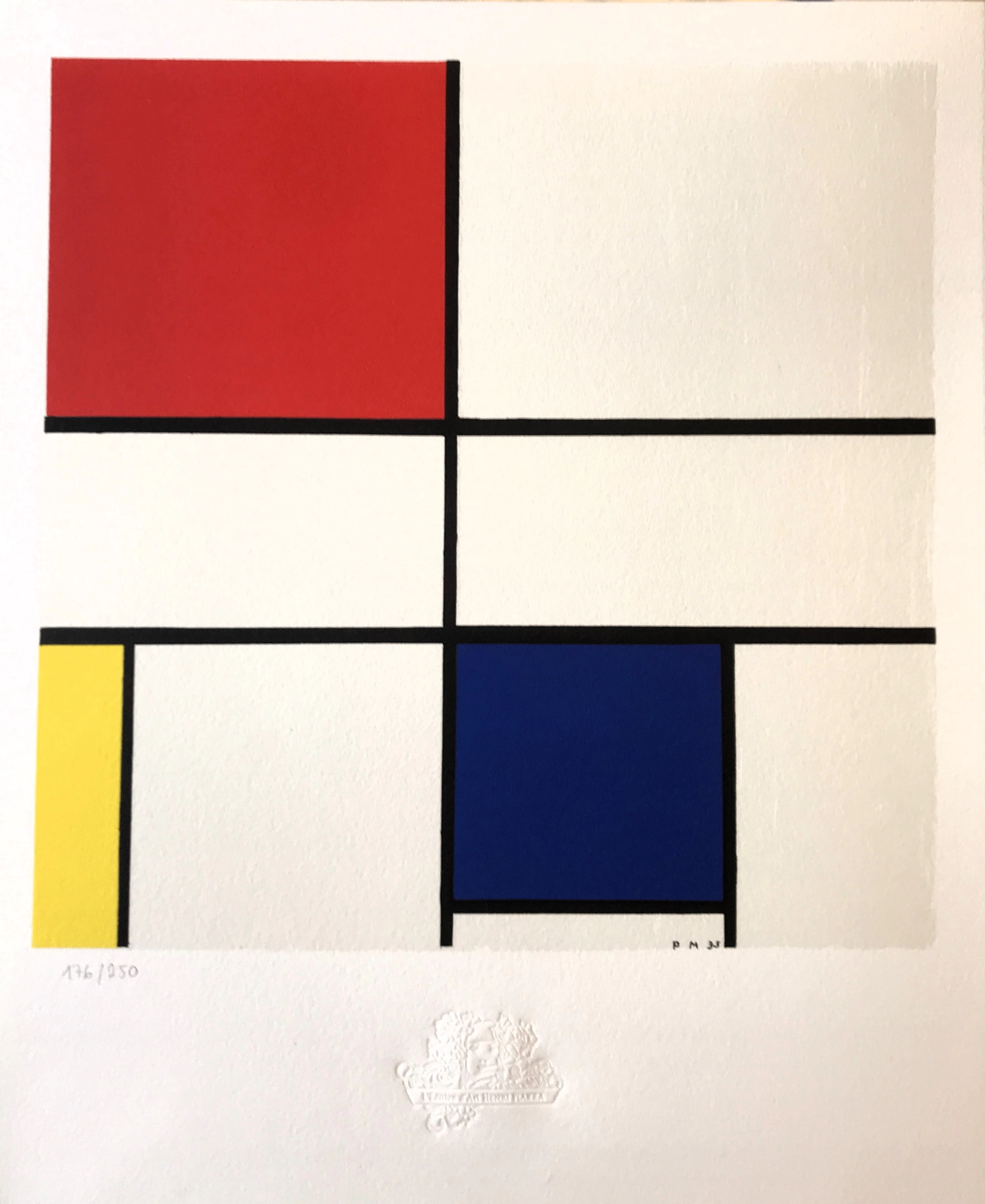 Piet Mondrian (d’après) - "Composition C (n°III)", 1935, lithographie